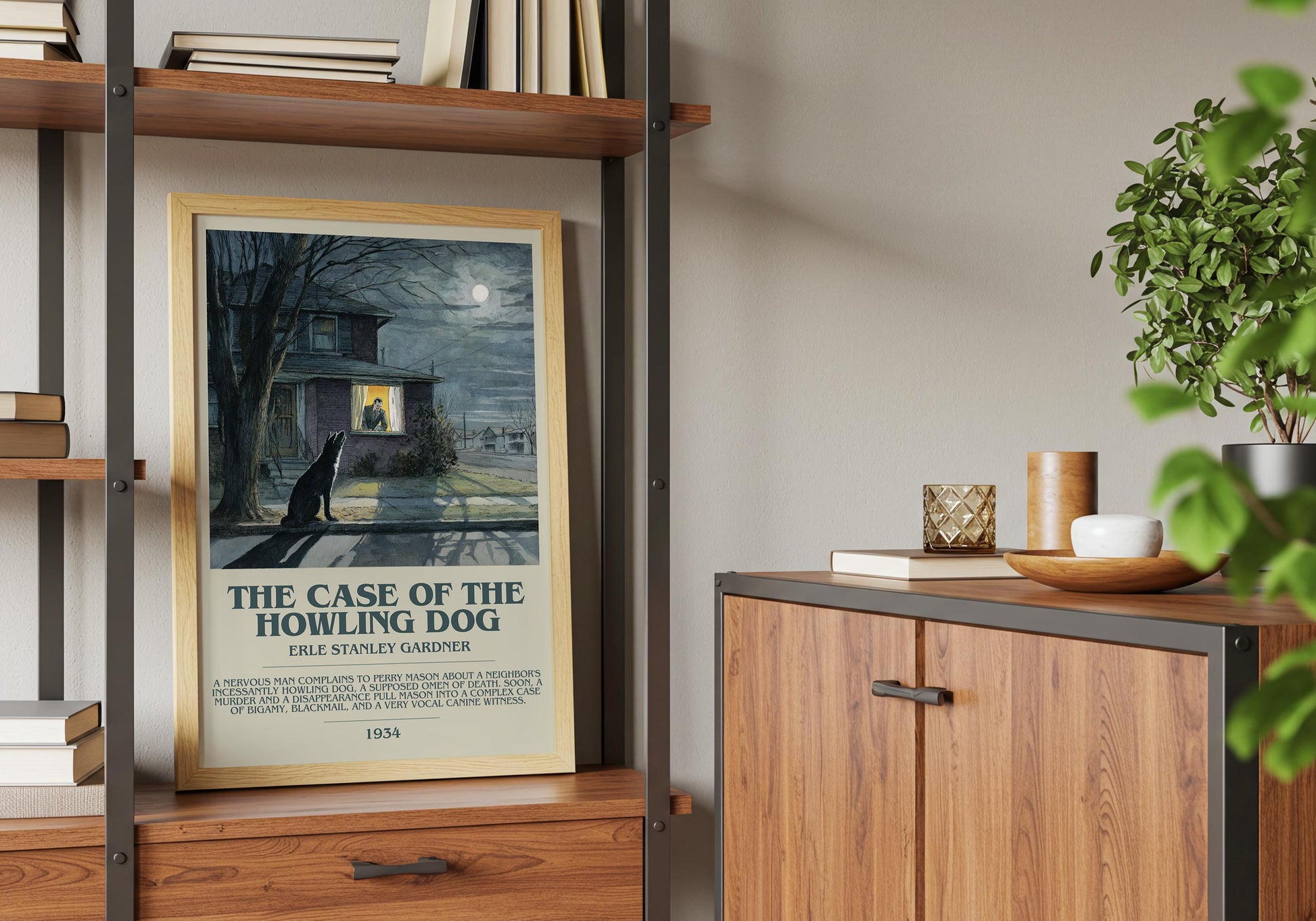 The Case of the Howling Dog by Erle Stanley Gardner | Descriptive Book Poster | Modern