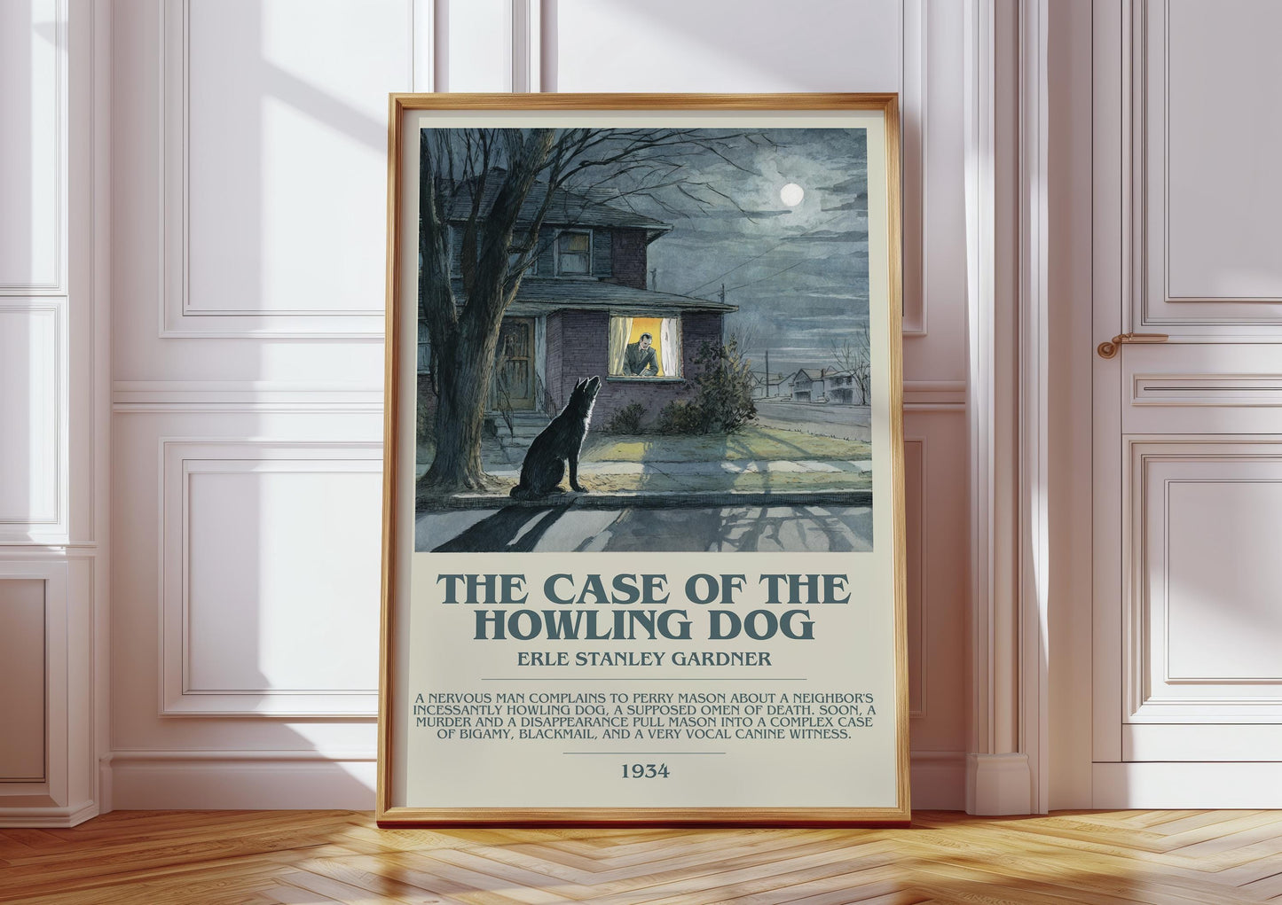 The Case of the Howling Dog by Erle Stanley Gardner | Descriptive Book Poster | Modern