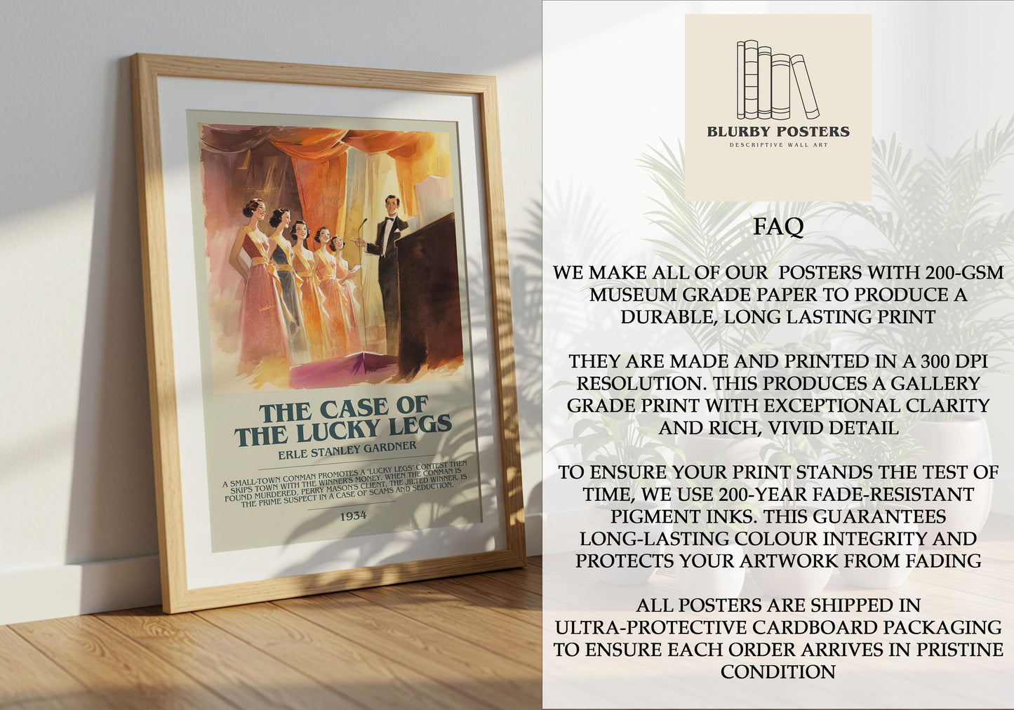 The Case of the Lucky Legs by Erle Stanley Gardner | Descriptive Book Poster | Modern