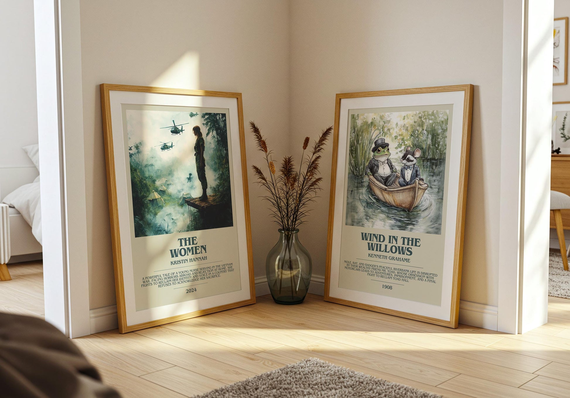 The Women by Kirstin Hannah Descriptive Poster Print. Free Delivery Wall Art Author & Blurb Book Artwork Novel Modern Gift