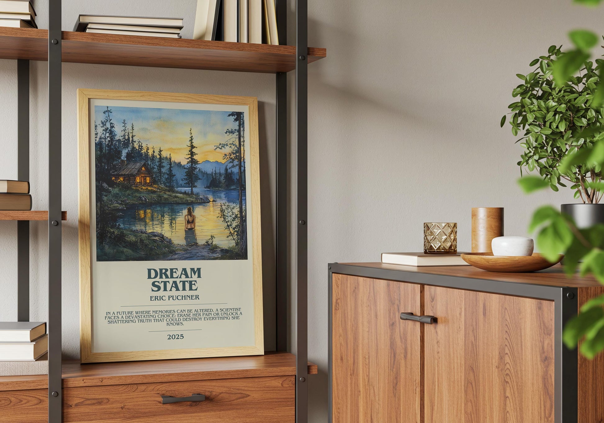 Dream State by Eric Puchner Descriptive Poster Print. Free Delivery Wall Art Author & Blurb Book Artwork Novel Modern Gift