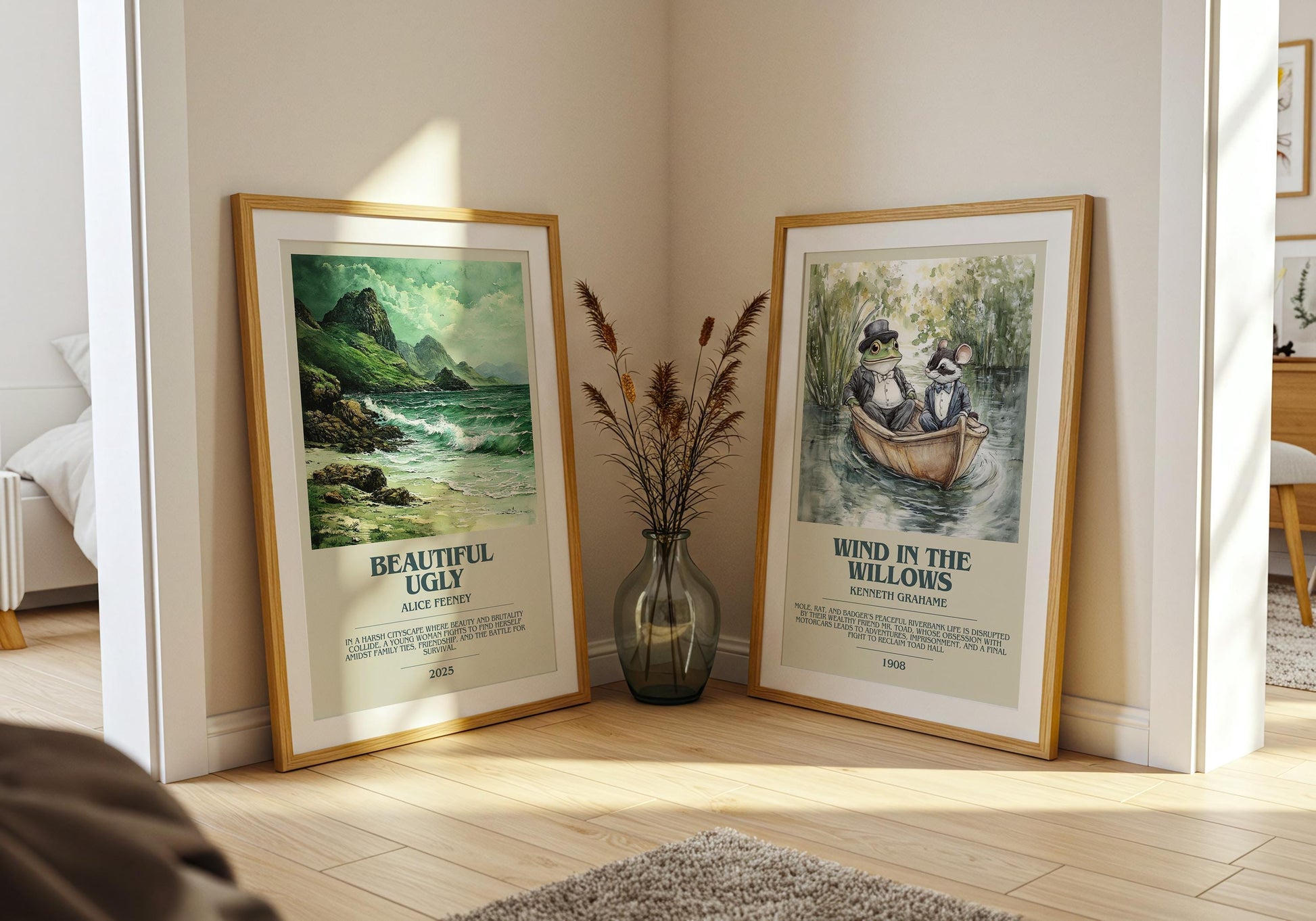 Beautiful Ugly by Alice Feeney Descriptive Poster Print. Free Delivery Wall Art Author & Blurb Book Artwork Novel Modern Gift
