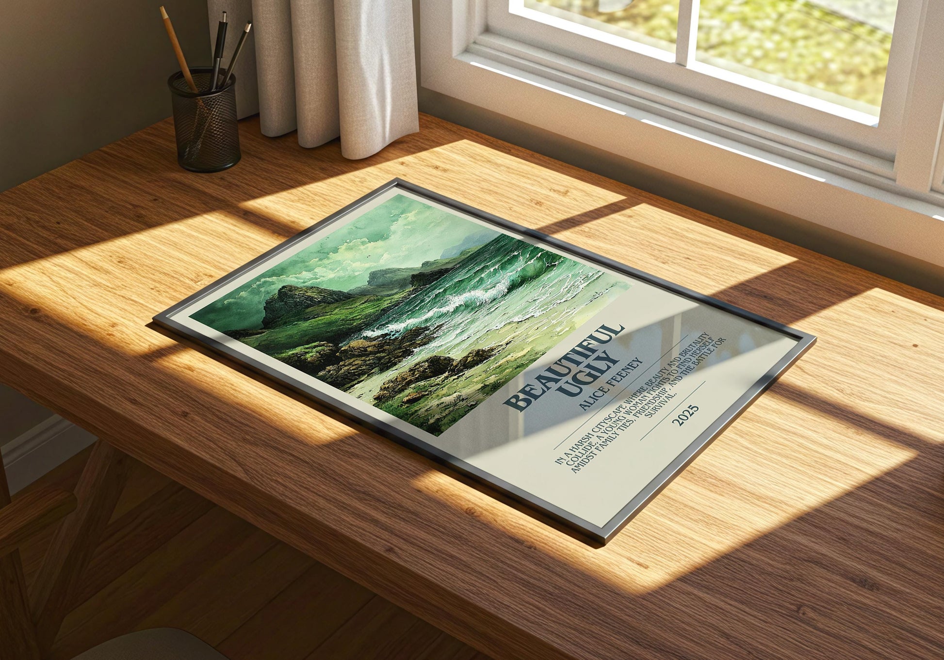 Beautiful Ugly by Alice Feeney | Descriptive Book Poster | Modern