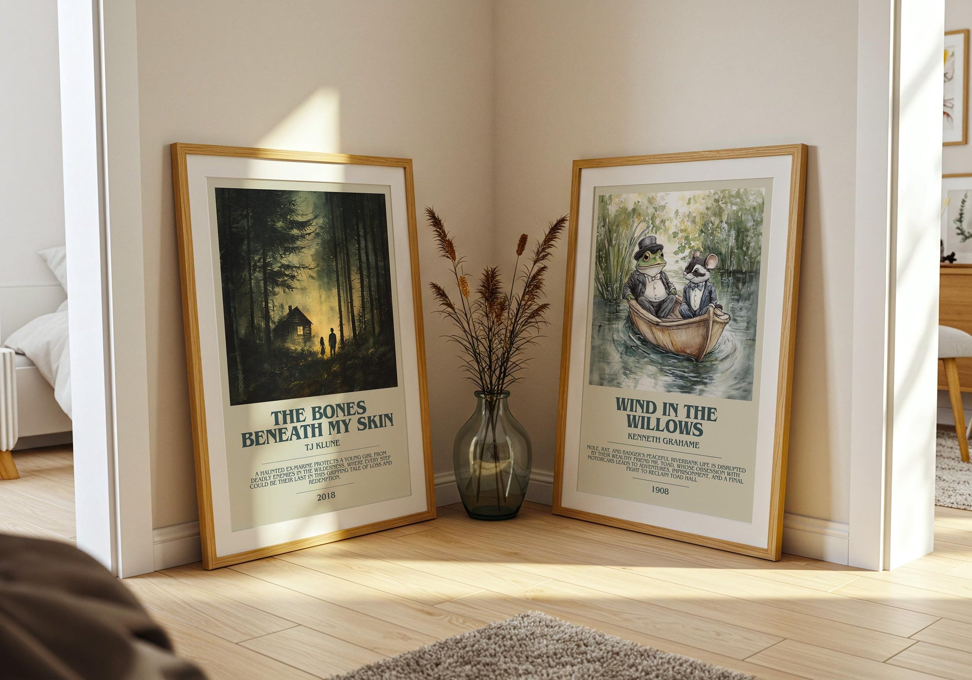 The Bones Beneath My Skin by T.J. Klune Descriptive Poster Print. Free Delivery Wall Art Author & Blurb Book Artwork Novel Modern Gift