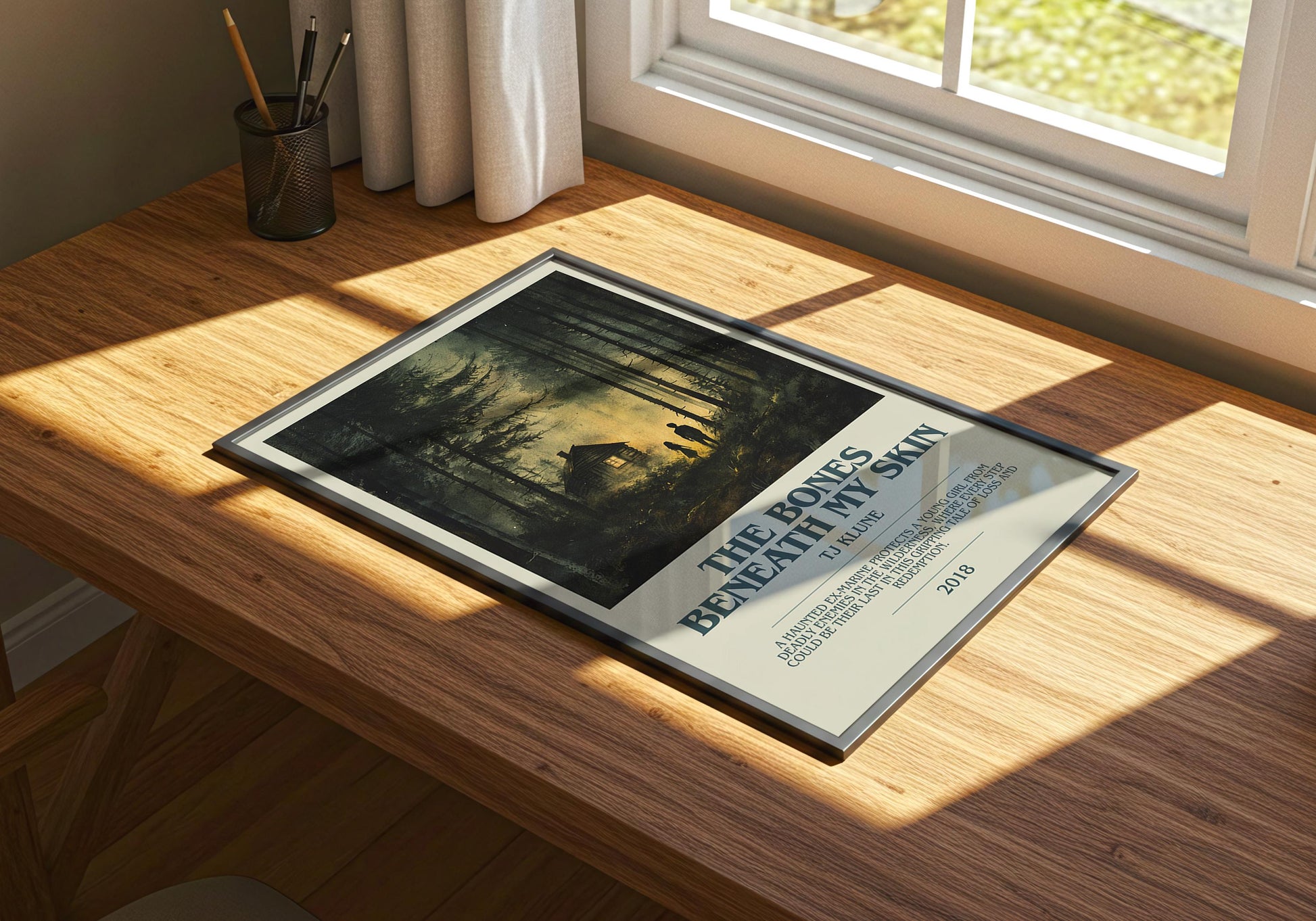 The Bones Beneath My Skin by T.J. Klune Descriptive Poster Print. Free Delivery Wall Art Author & Blurb Book Artwork Novel Modern Gift