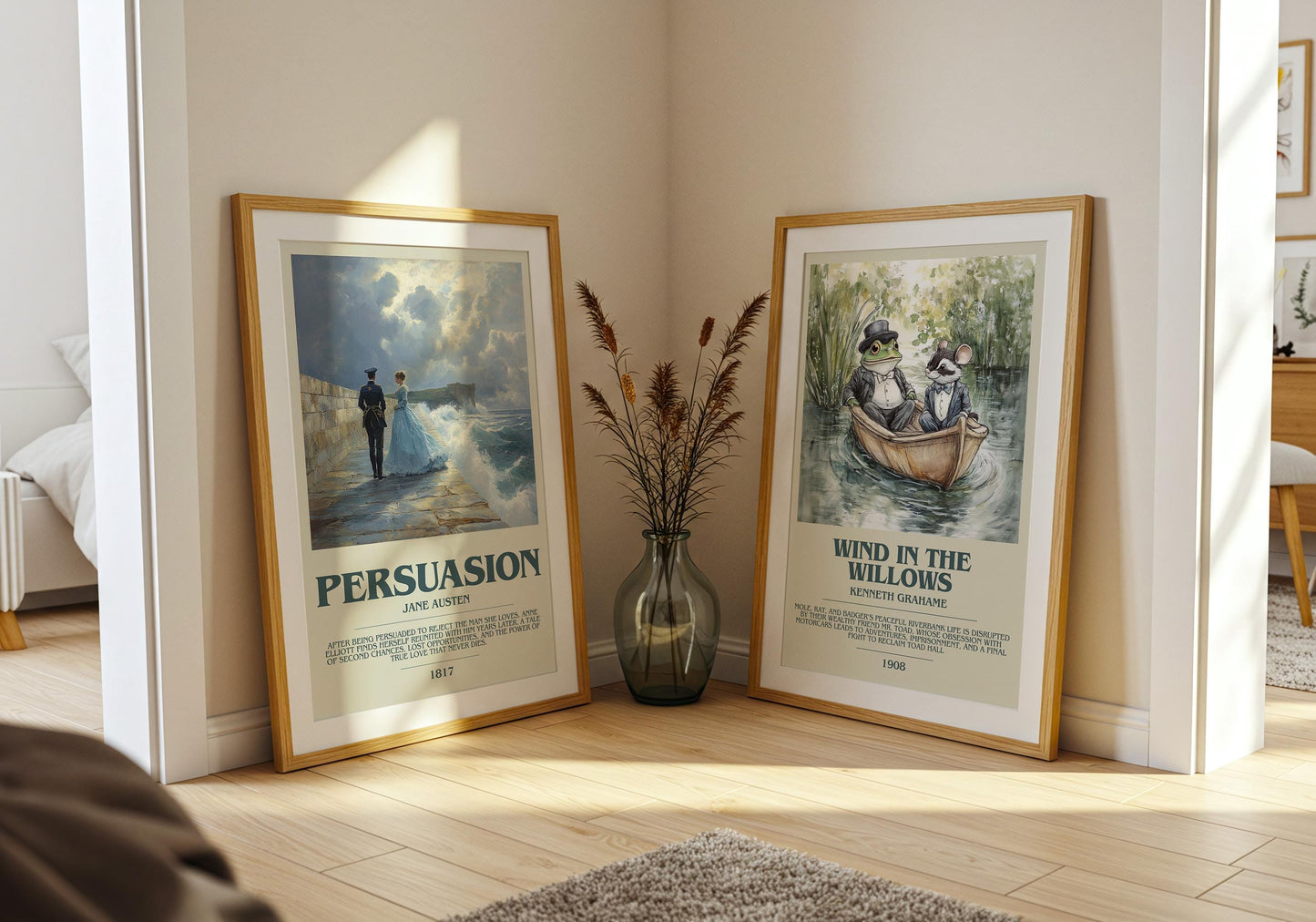 Persuasion by Jane Austen Descriptive Poster Print. Free Delivery Wall Art Author & Blurb Book Artwork Novel Modern Gift