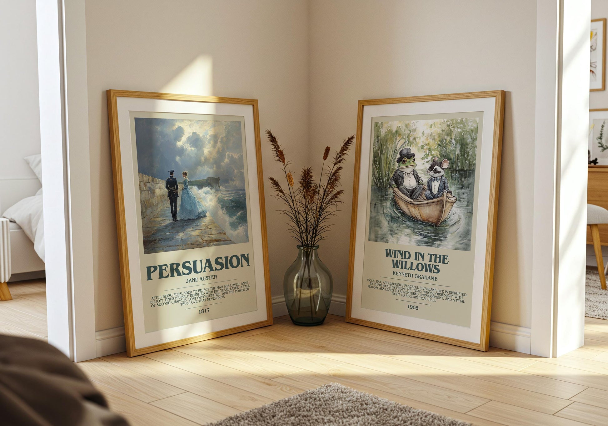 Persuasion by Jane Austen Descriptive Poster Print. Free Delivery Wall Art Author & Blurb Book Artwork Novel Modern Gift