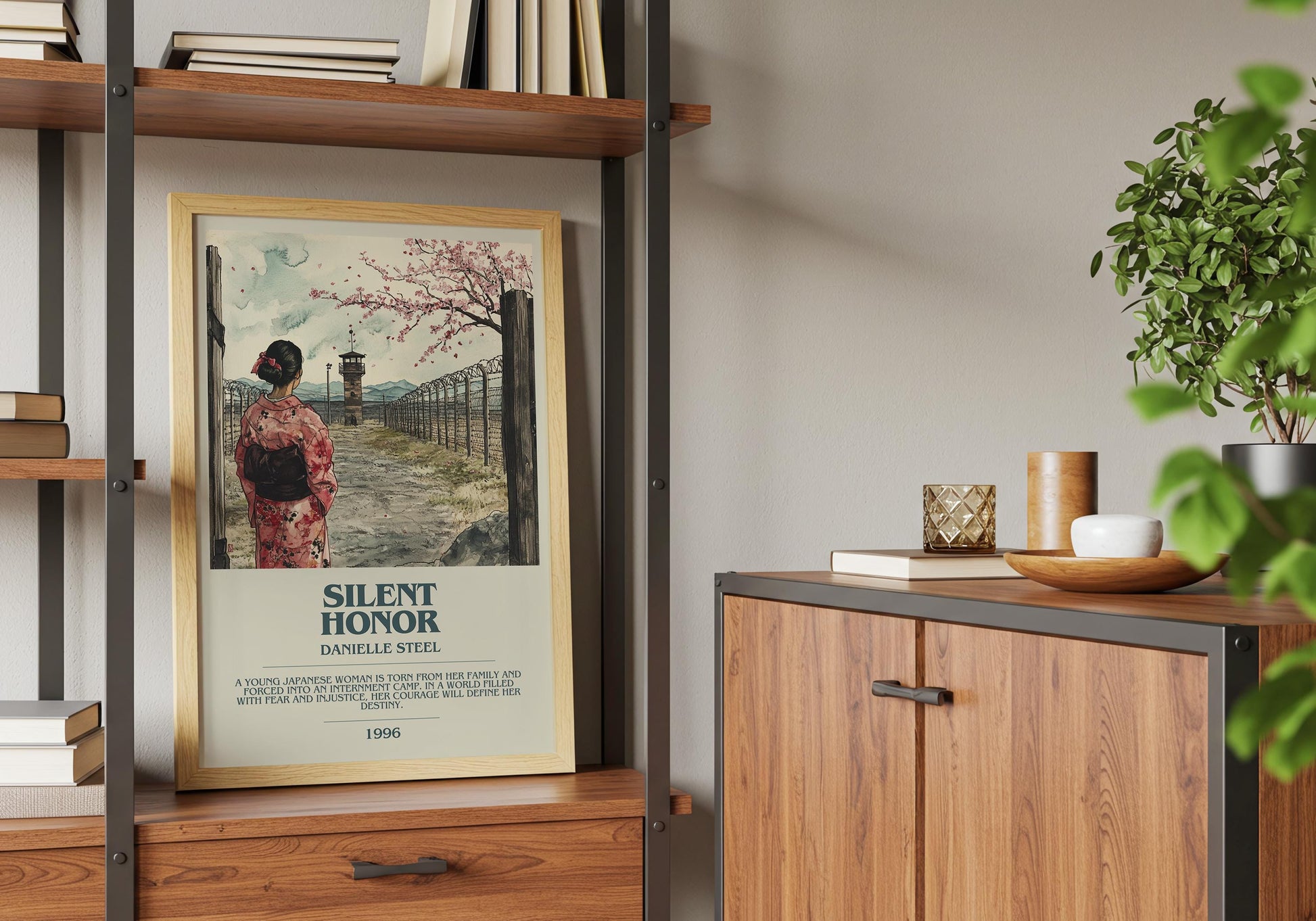 Silent Honor by Danielle Steel Descriptive Poster Print. Free Delivery Wall Art Author & Blurb Book Artwork Novel Modern Gift