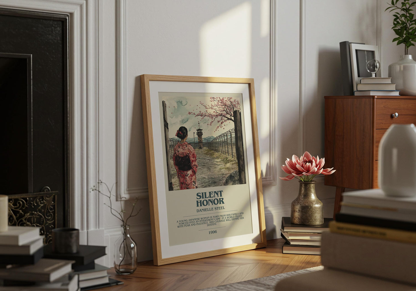 Silent Honor by Danielle Steel Descriptive Poster Print. Free Delivery Wall Art Author & Blurb Book Artwork Novel Modern Gift