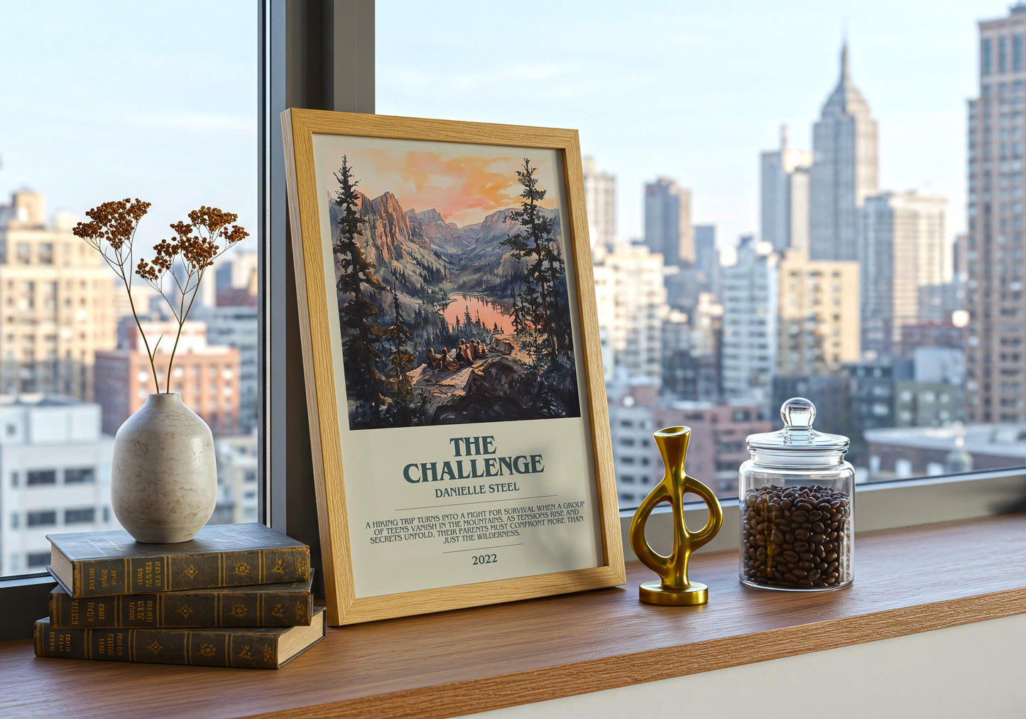 The Challenge by Danielle Steel Descriptive Poster Print. Free Delivery Wall Art Author & Blurb Book Artwork Novel Modern Gift