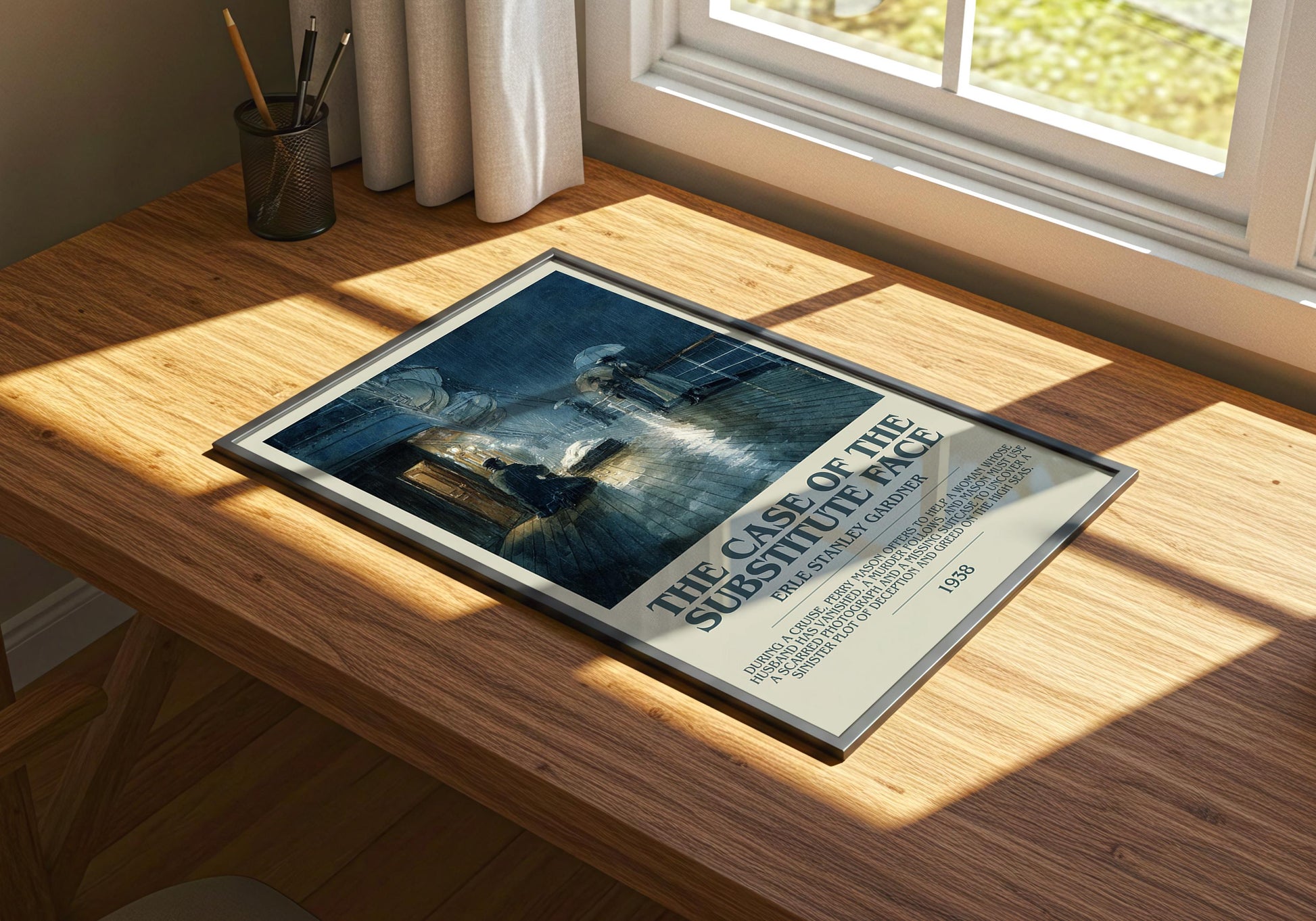 The Case of the Substitute Face by Erle Stanley Gardner | Descriptive Book Poster | Modern