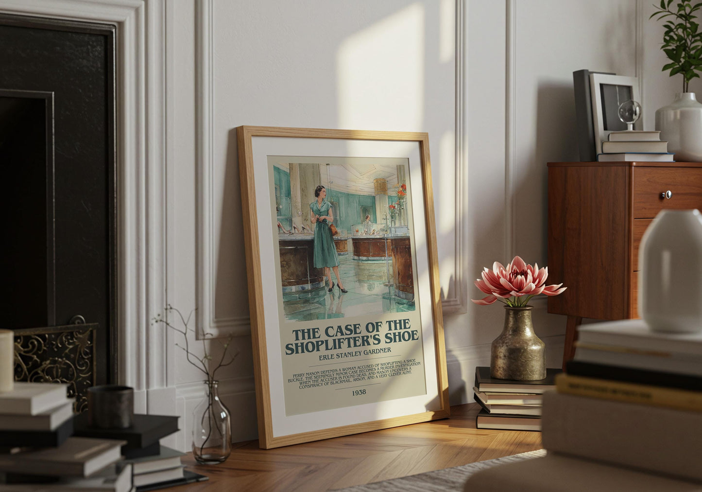 The Case of the Shoplifter's Shoe by Erle Stanley Gardner | Descriptive Book Poster | Modern