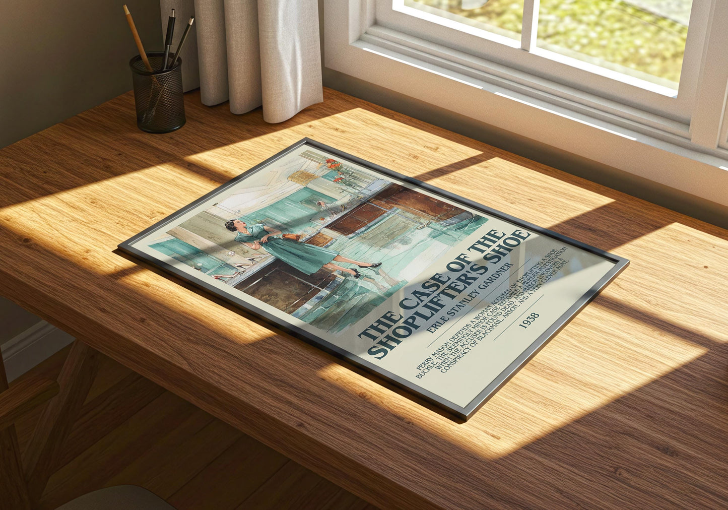 The Case of the Shoplifter's Shoe by Erle Stanley Gardner | Descriptive Book Poster | Modern