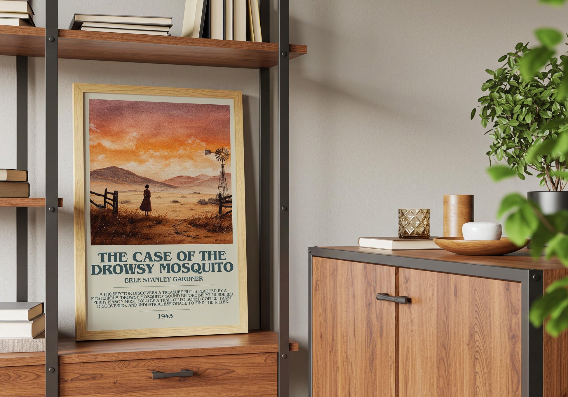 The Case of the Drowsy Mosquito's by Erle Stanley Gardner | Descriptive Book Poster | Modern