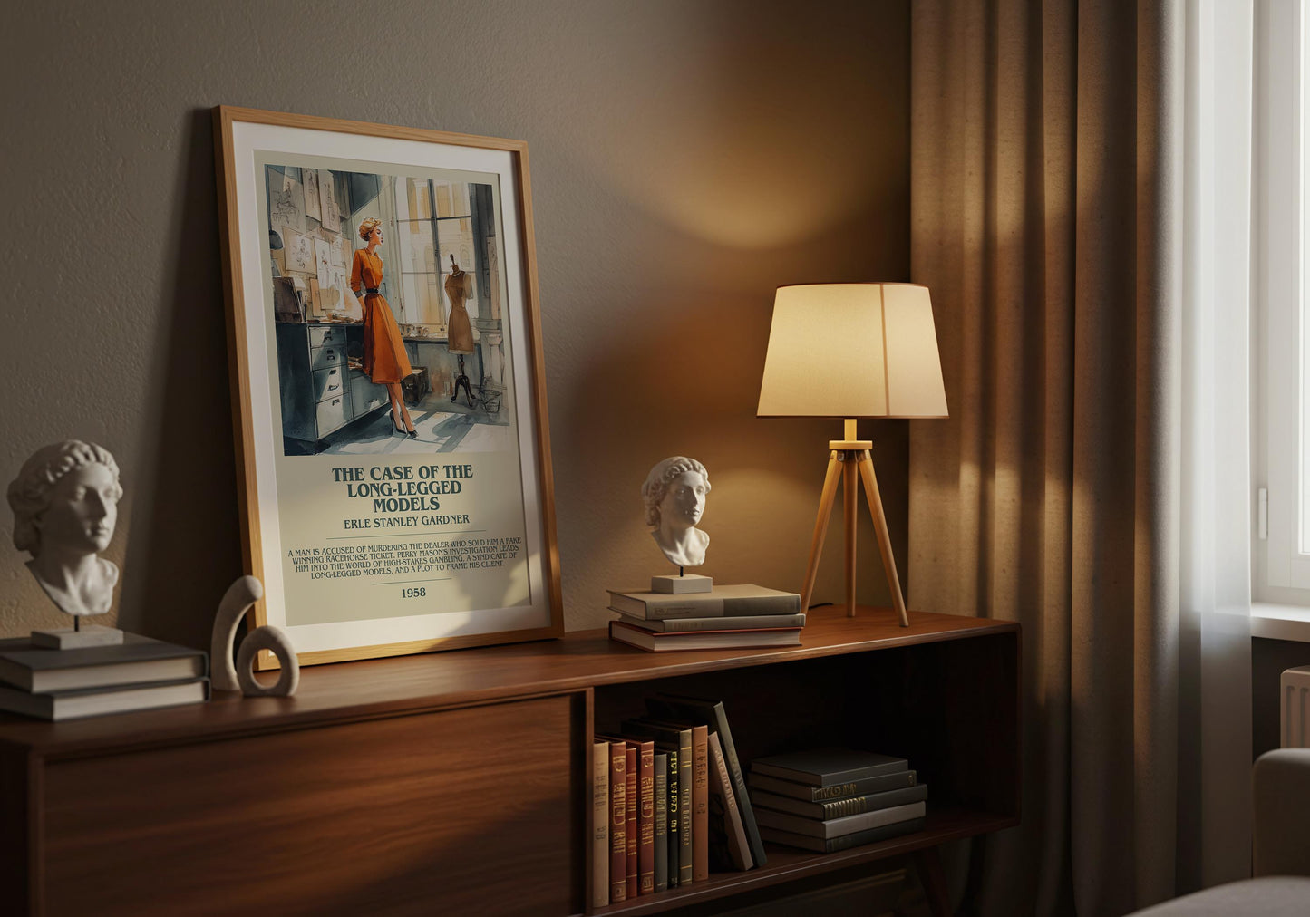 The Case of the Long-Legged Models by Erle Stanley Gardner | Descriptive Book Poster | Modern