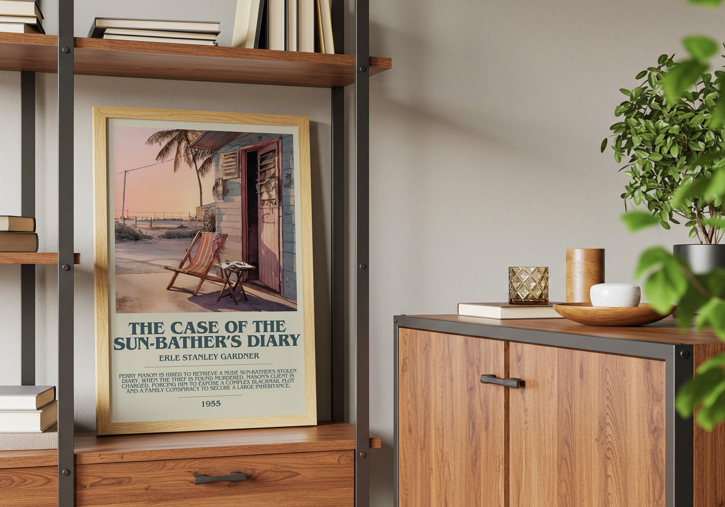 The Case of the Sunbathers Diary by Erle Stanley Gardner | Descriptive Book Poster | Modern
