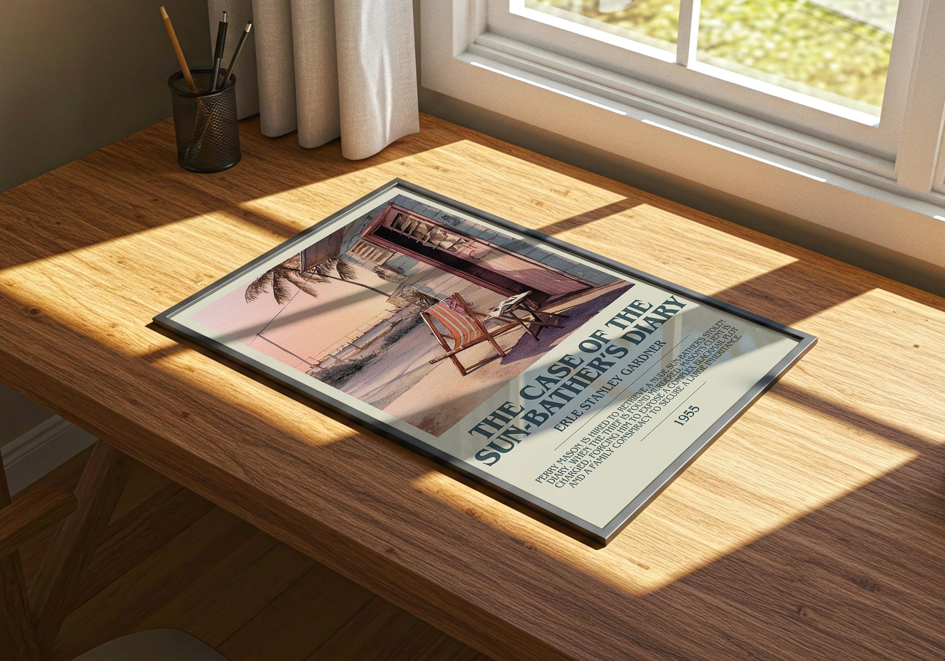 The Case of the Sunbathers Diary by Erle Stanley Gardner | Descriptive Book Poster | Modern