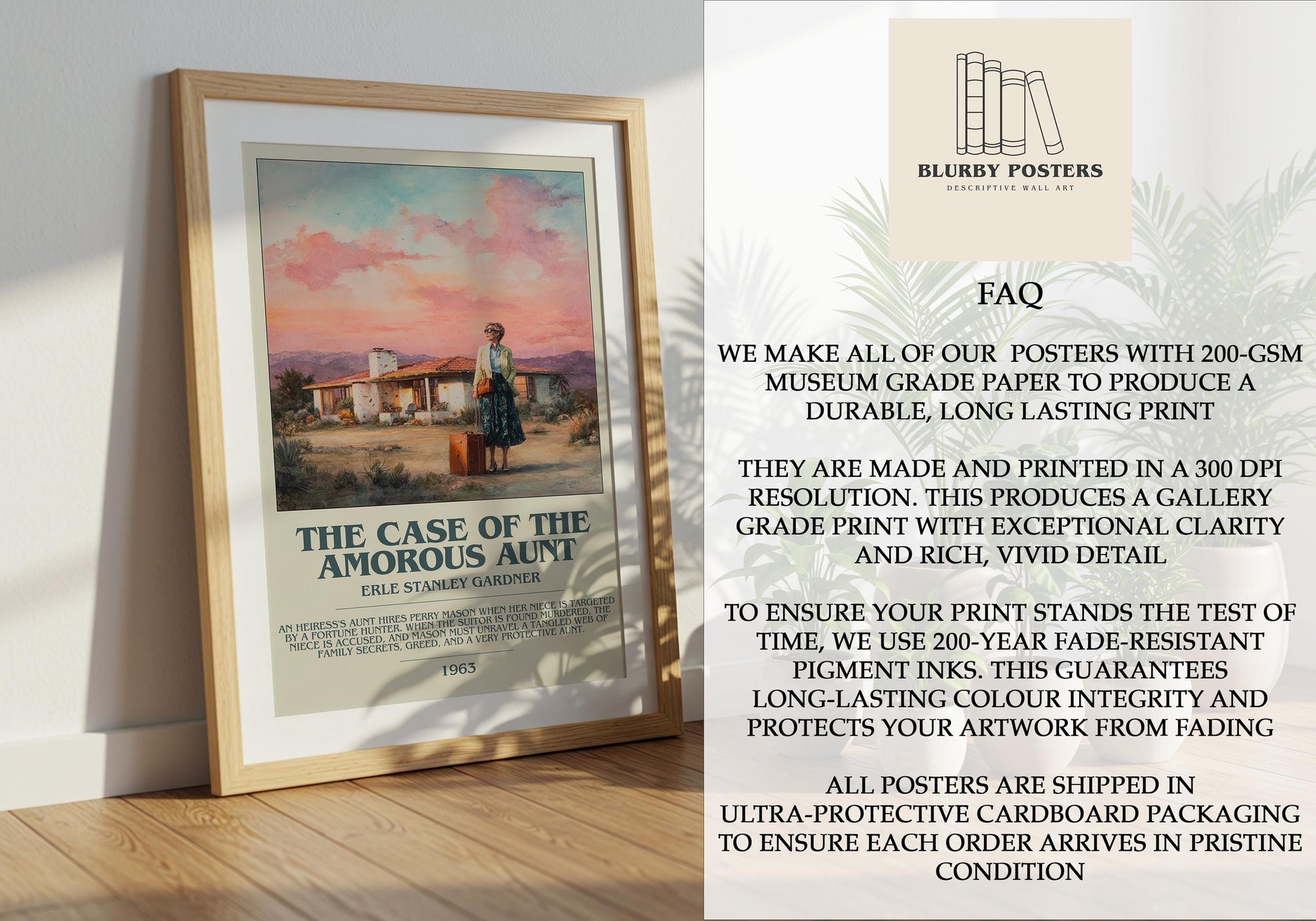 The Case of the Amorous Aunt by Erle Stanley Gardner | Descriptive Book Poster | Modern