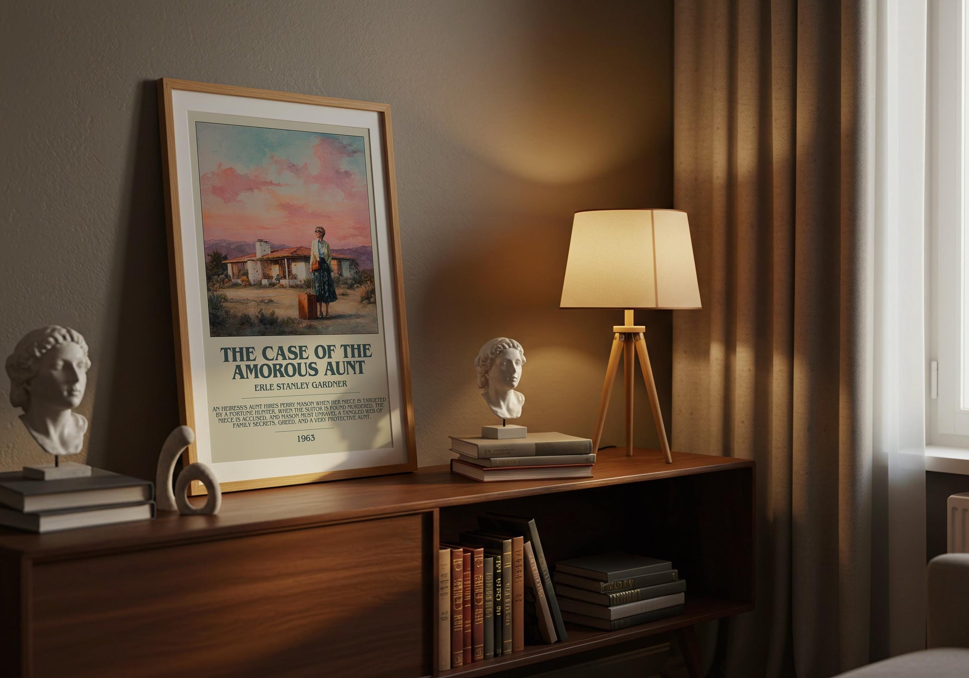 The Case of the Amorous Aunt by Erle Stanley Gardner | Descriptive Book Poster | Modern