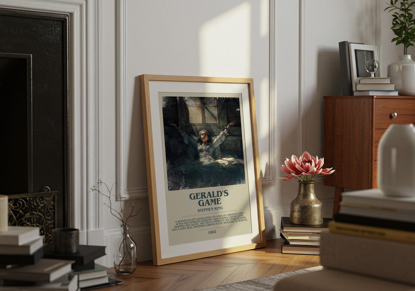 Geralds Game by Stephen King | Descriptive Book Poster | Modern