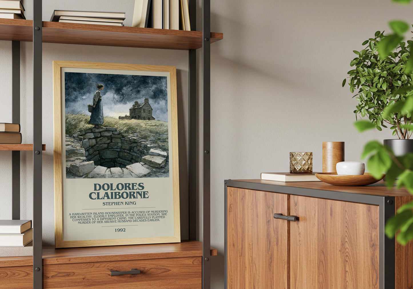 Dolores Claiborne by Stephen King | Descriptive Book Poster | Modern