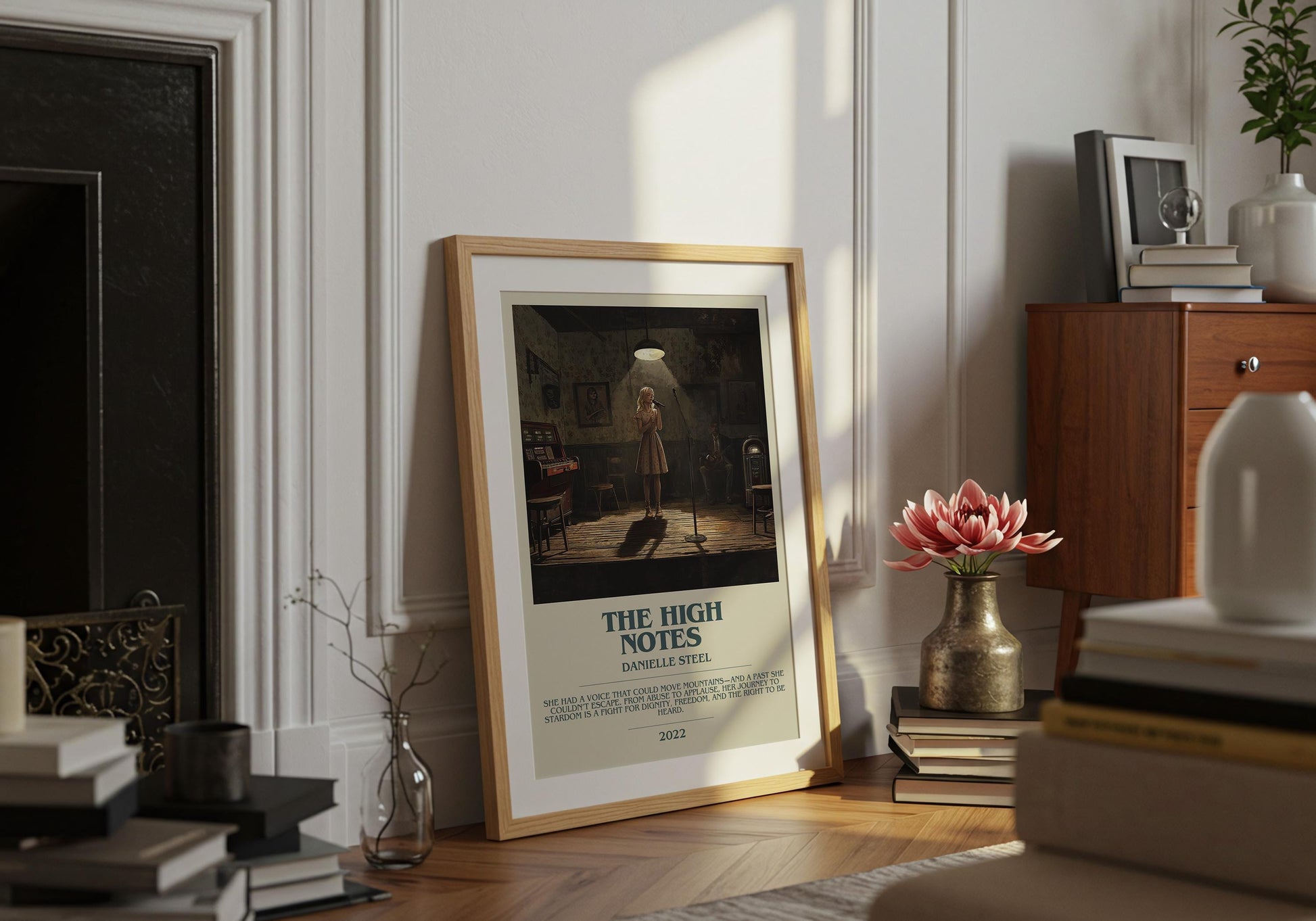 The High Notes by Danielle Steel Descriptive Poster Print. Free Delivery Wall Art Author & Blurb Book Artwork Novel Modern Gift