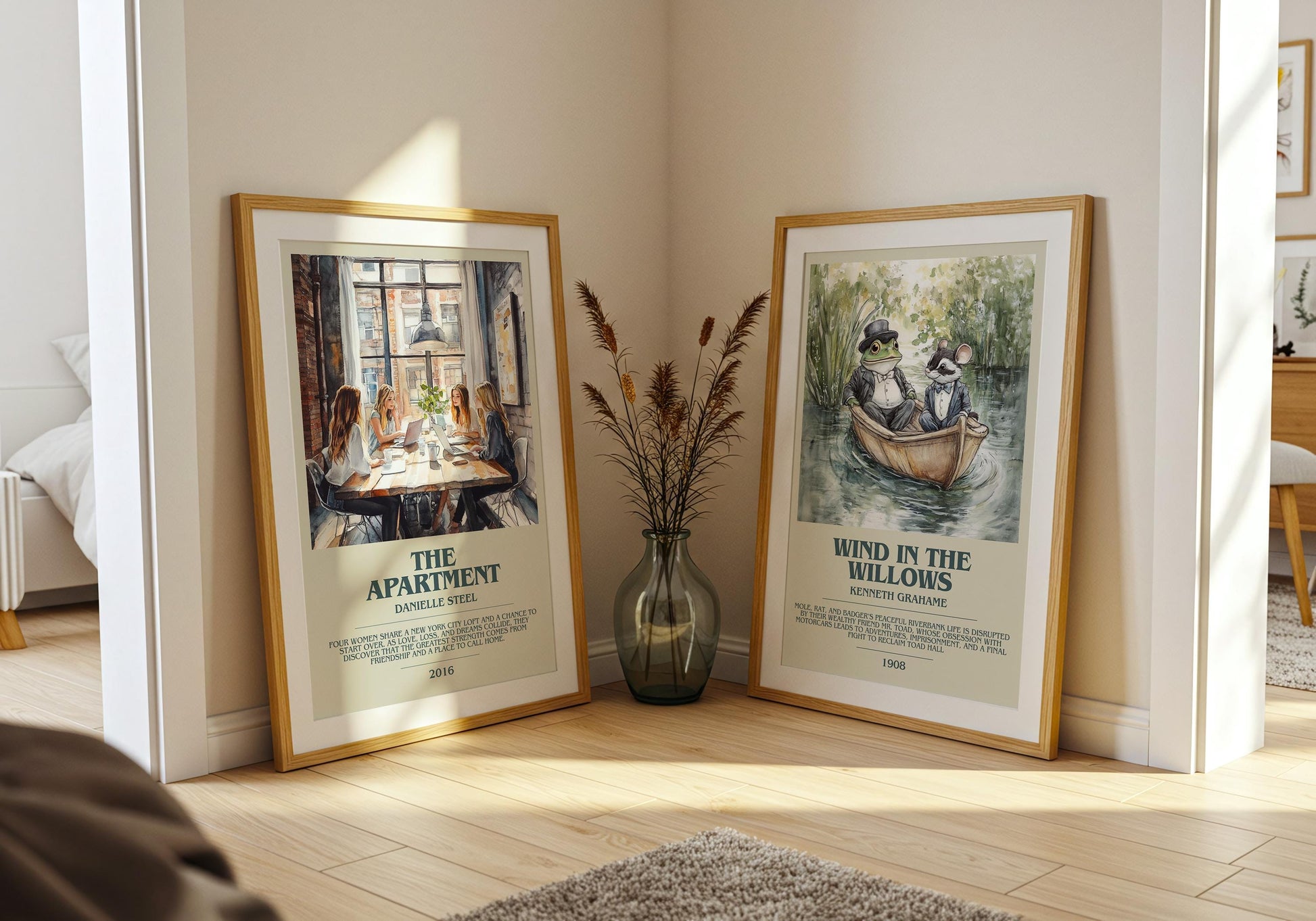 The Apartment by Danielle Steel Descriptive Poster Print. Free Delivery Wall Art Author & Blurb Book Artwork Novel Modern Gift