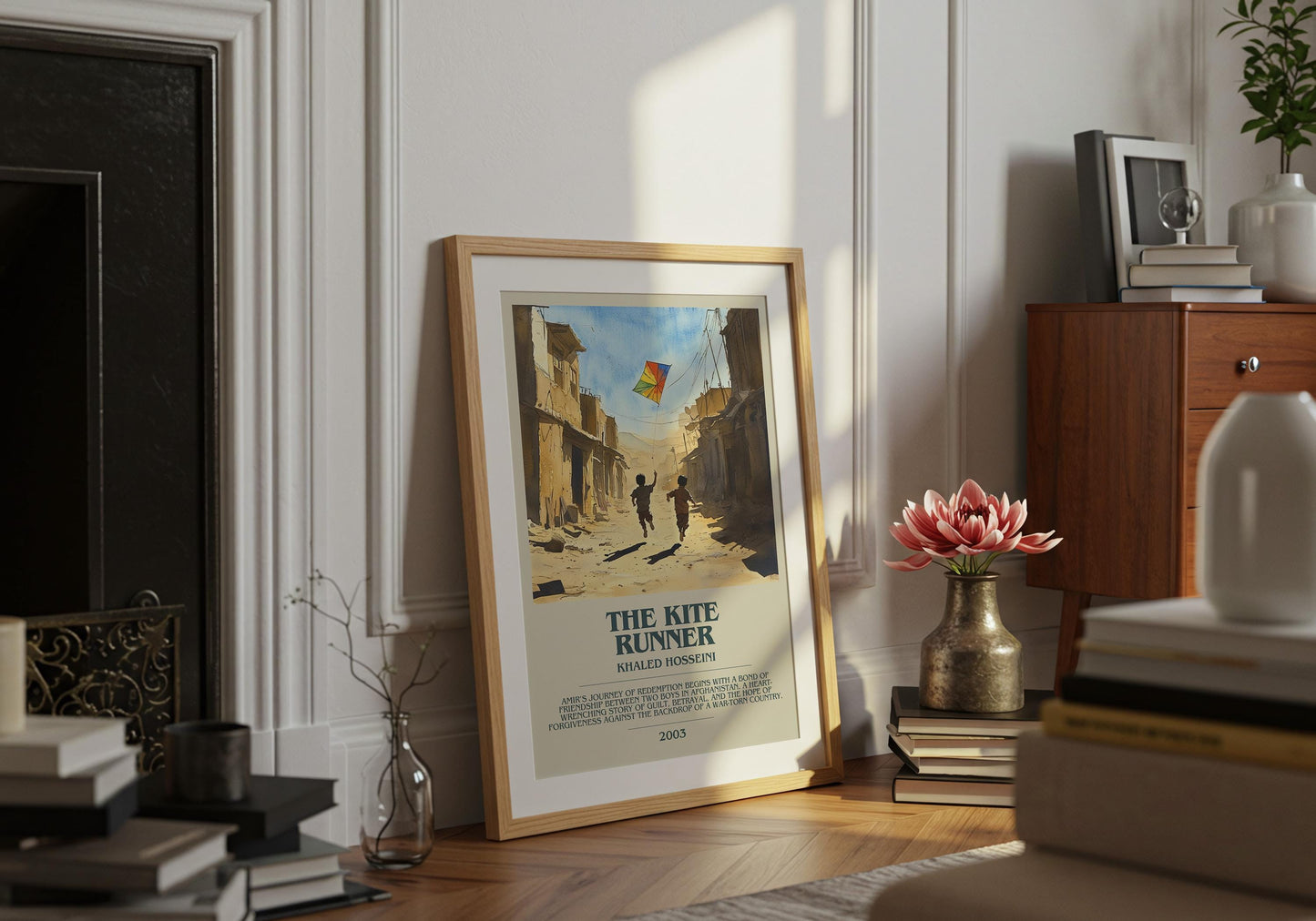 The Kite Runner by Khaled Hosseini | Descriptive Book Poster | Modern