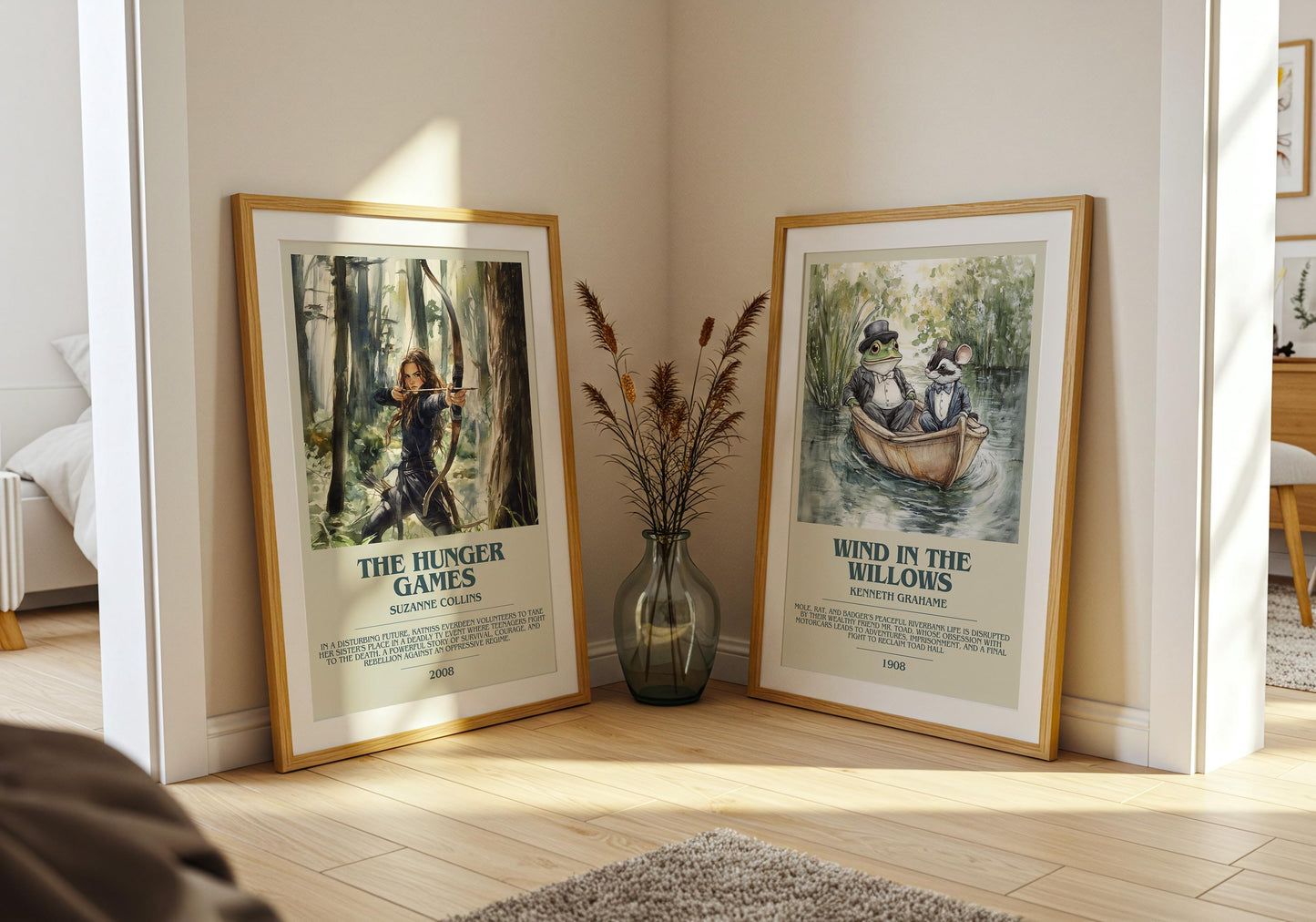 The Hunger Games by Suzanne Collins Descriptive Poster Print. Free Delivery Wall Art Author & Blurb Book Artwork Novel Modern Gift