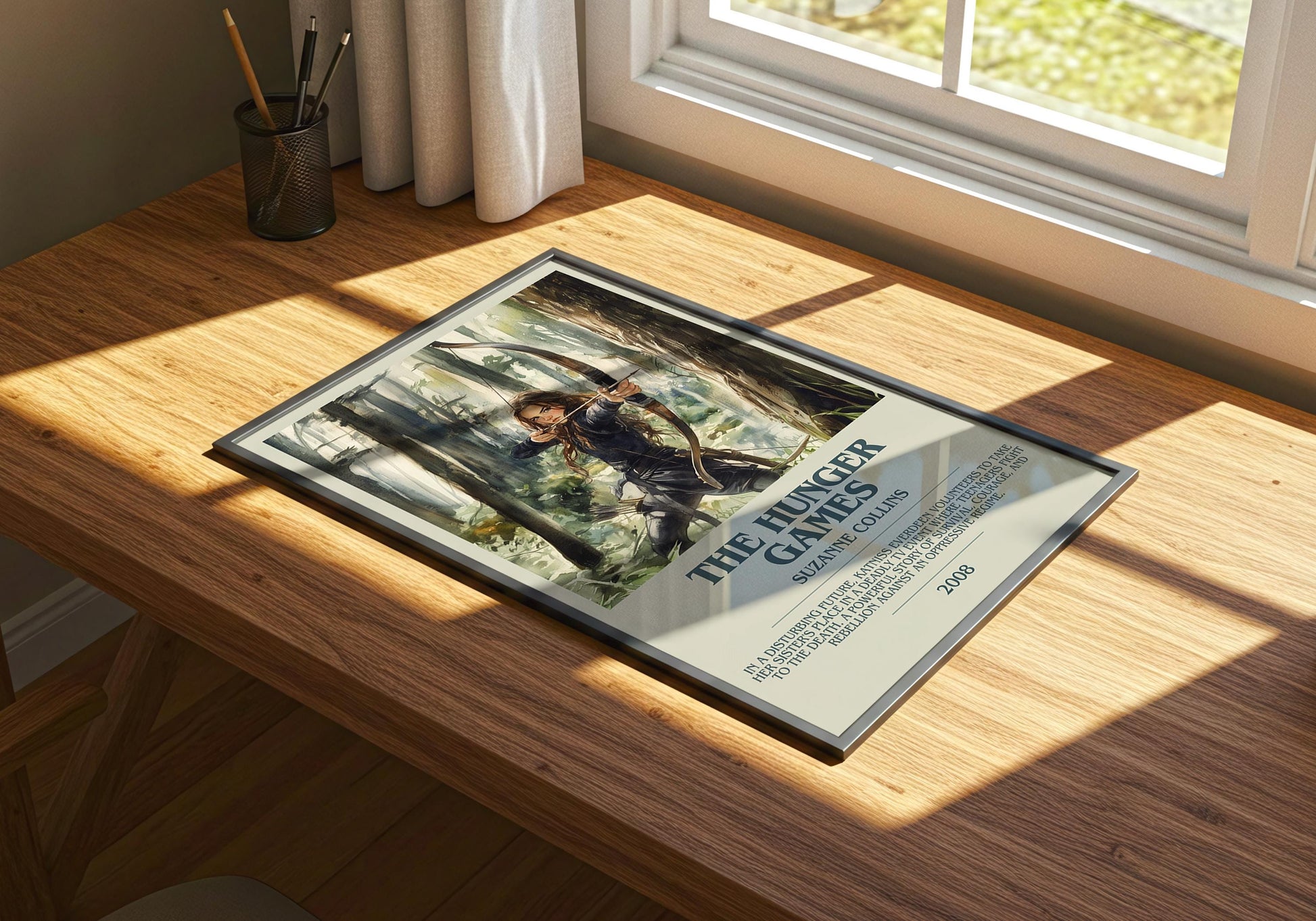 The Hunger Games by Suzanne Collins | Descriptive Book Poster | Modern