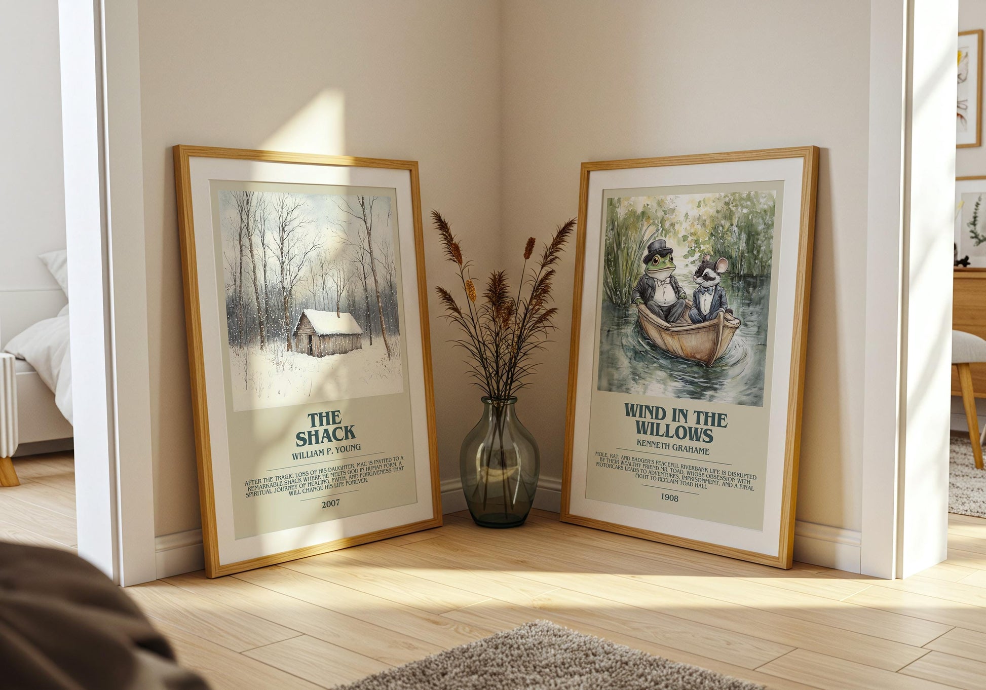 The Shack by William P. Young Descriptive Poster Print. Free Delivery Wall Art Author & Blurb Book Artwork Novel Modern