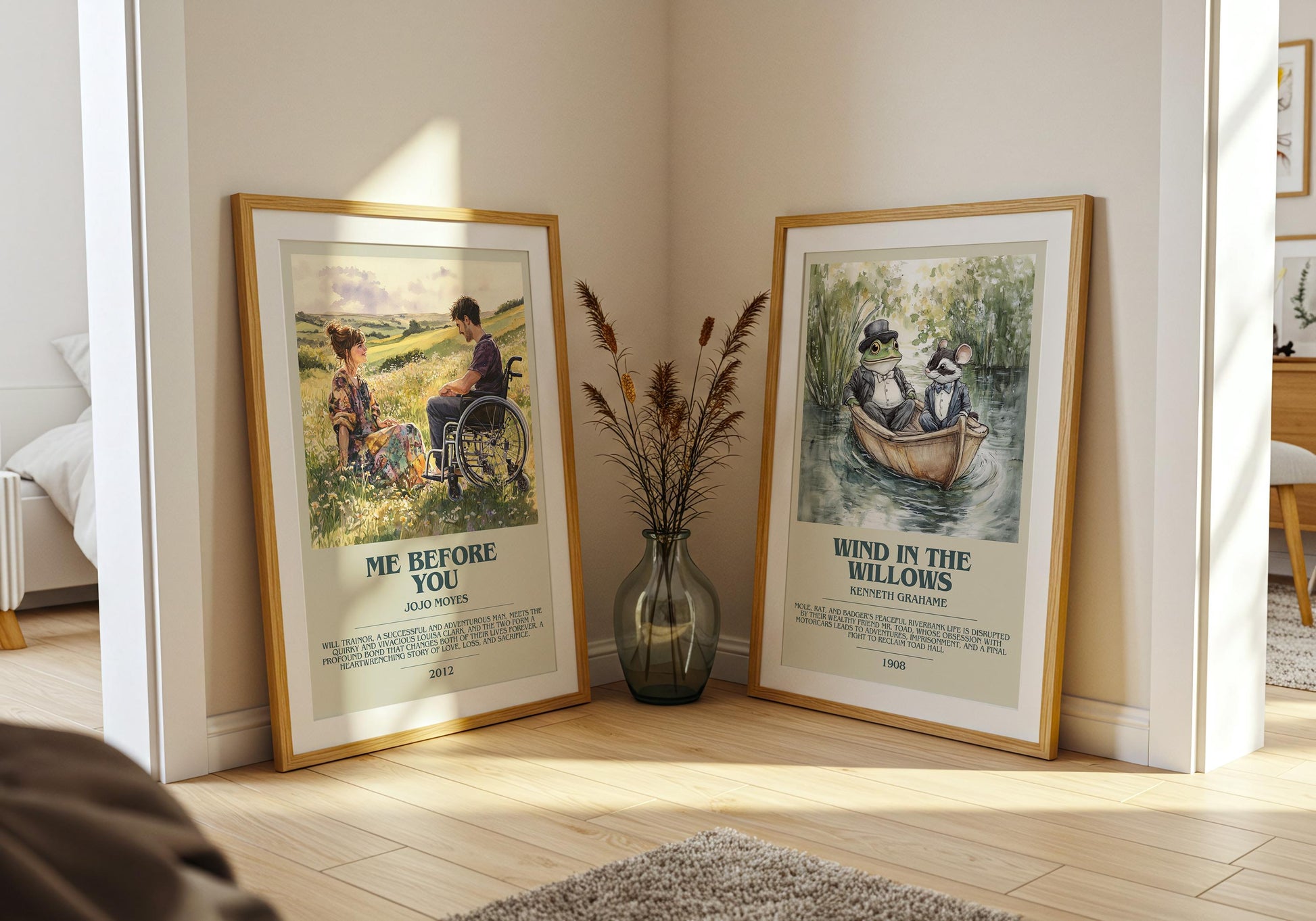 Me Before You by Jojo Moyes Descriptive Poster Print. Free Delivery Wall Art Author & Blurb Book Artwork Novel Modern