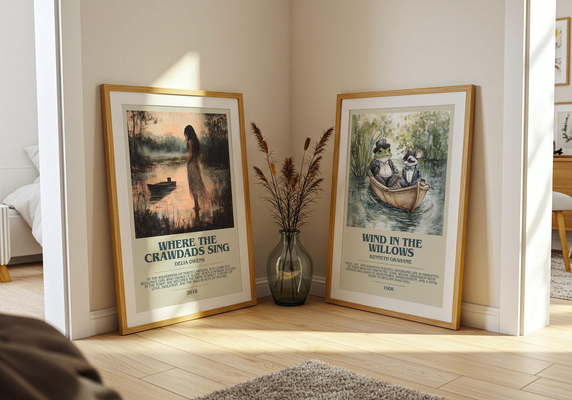 Where The Crawdads Sing by Delia Owens Descriptive Poster Print. Free Delivery Wall Art Author & Blurb Book Artwork Novel Modern