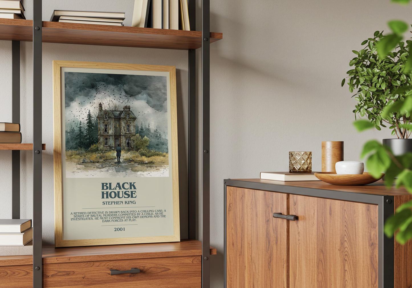 Black House by Stephen King | Descriptive Book Poster | Modern