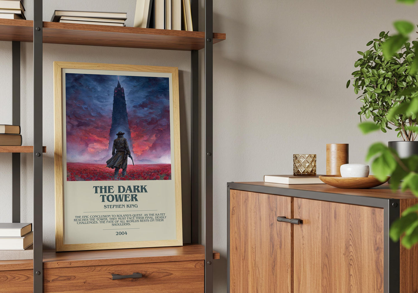 The Dark Tower by Stephen King | Descriptive Book Poster | Modern