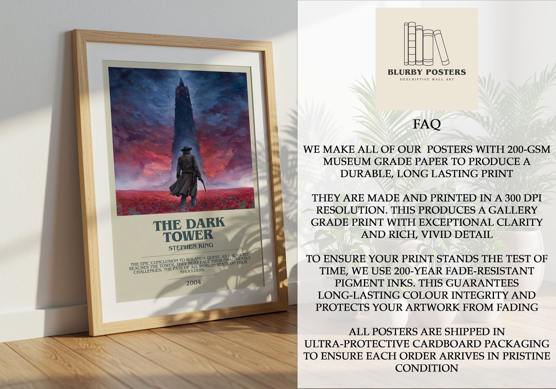 The Dark Tower by Stephen King | Descriptive Book Poster | Modern