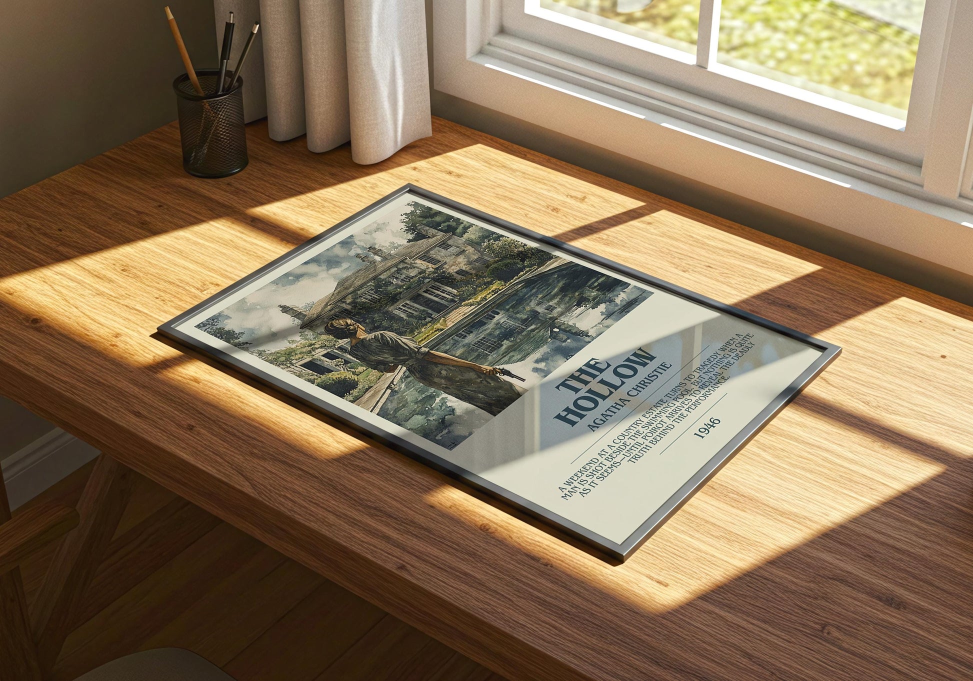 The Hollow by Agatha Christie | Descriptive Book Poster | Modern