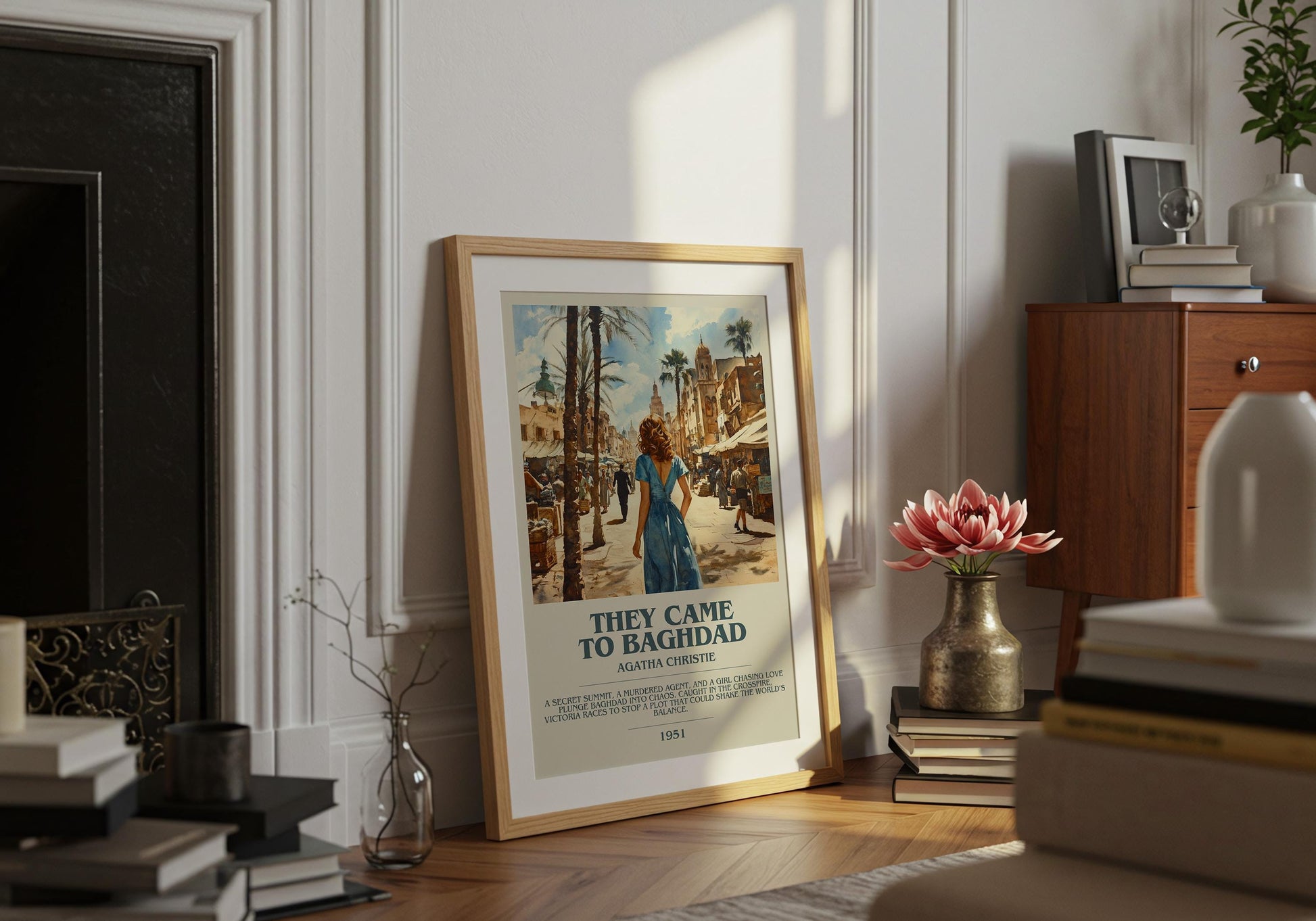 The Came To Baghdad by Agatha Christie | Descriptive Book Poster | Modern