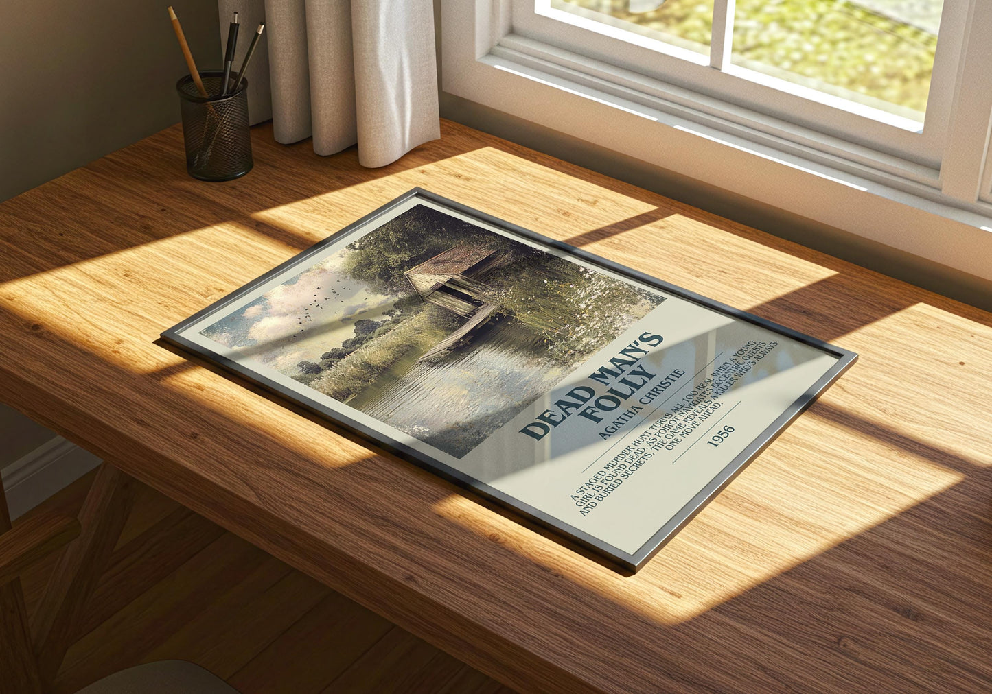 Dead Man's Folly by Agatha Christie | Descriptive Book Poster | Modern