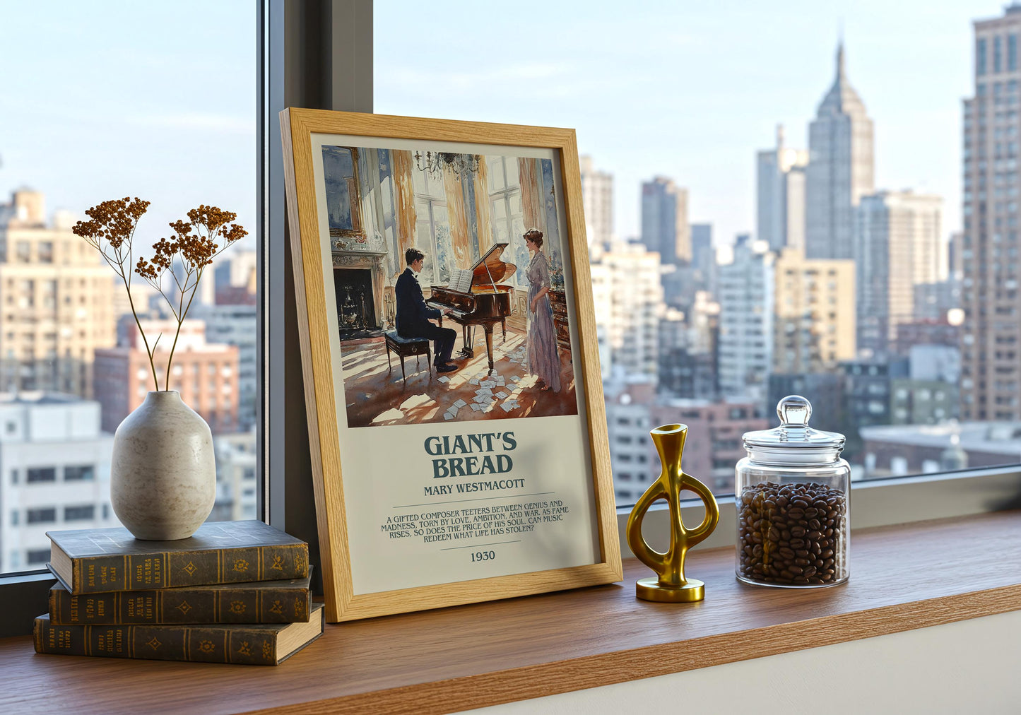 Giant's Bread by Mary Westmacott Descriptive Poster Print. Free Delivery Wall Art Author & Blurb Book Artwork Novel