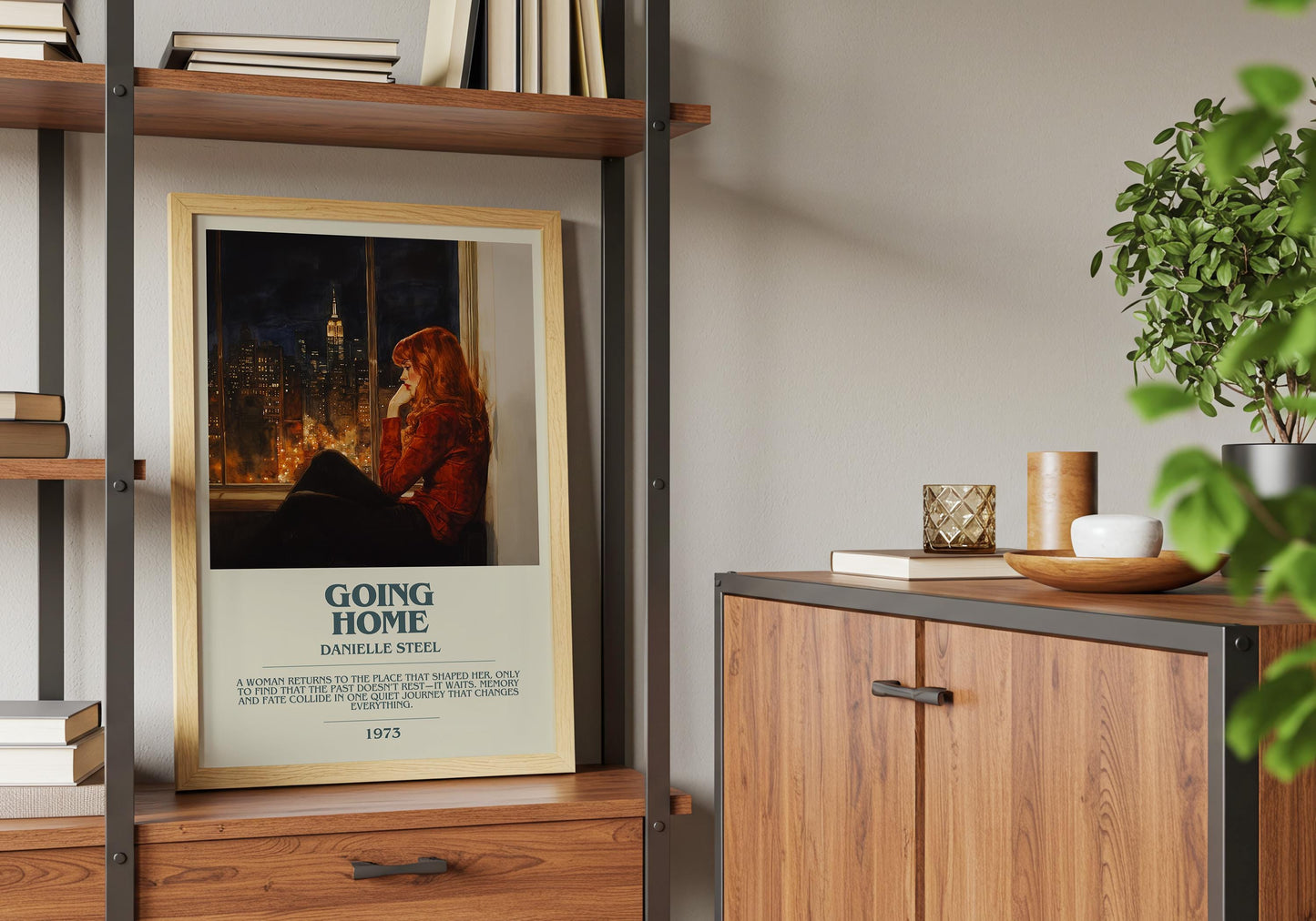 Going Home by Danielle Steel Descriptive Poster Print. Free Delivery Wall Art Author & Blurb Book Artwork Novel