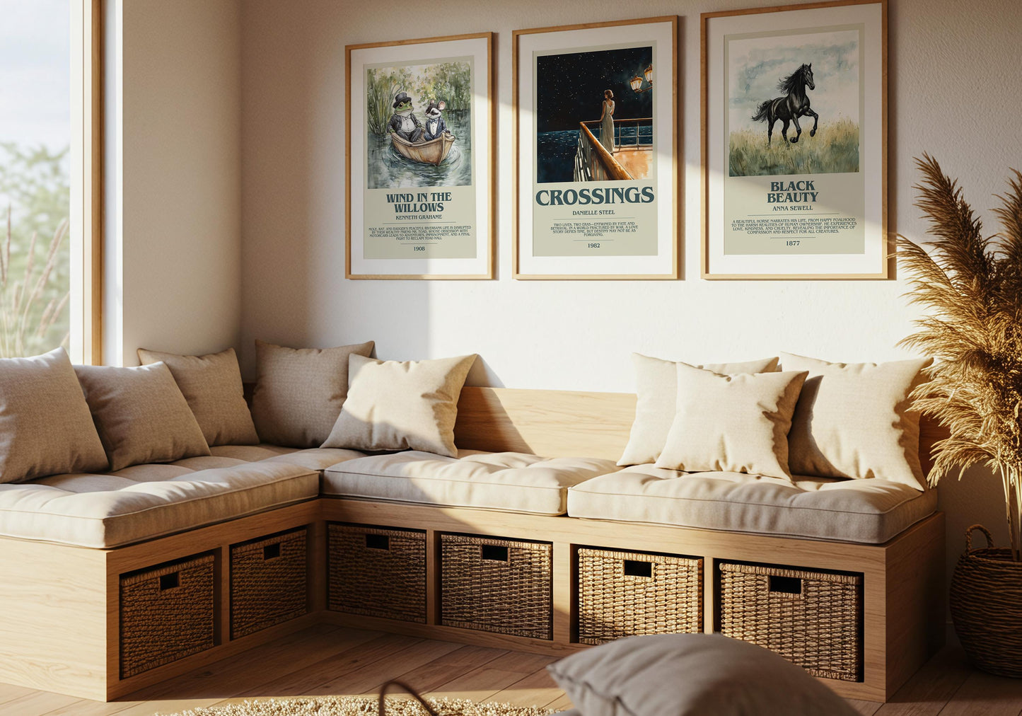 Crossings by Danielle Steel Descriptive Poster Print. Free Delivery Wall Art Author & Blurb Book Artwork Novel