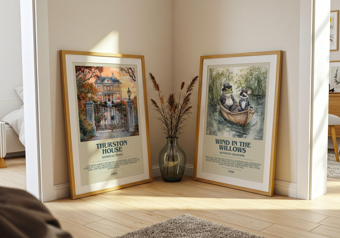 Thurston House by Danielle Steel Descriptive Poster Print. Free Delivery Wall Art Author & Blurb Book Artwork Novel