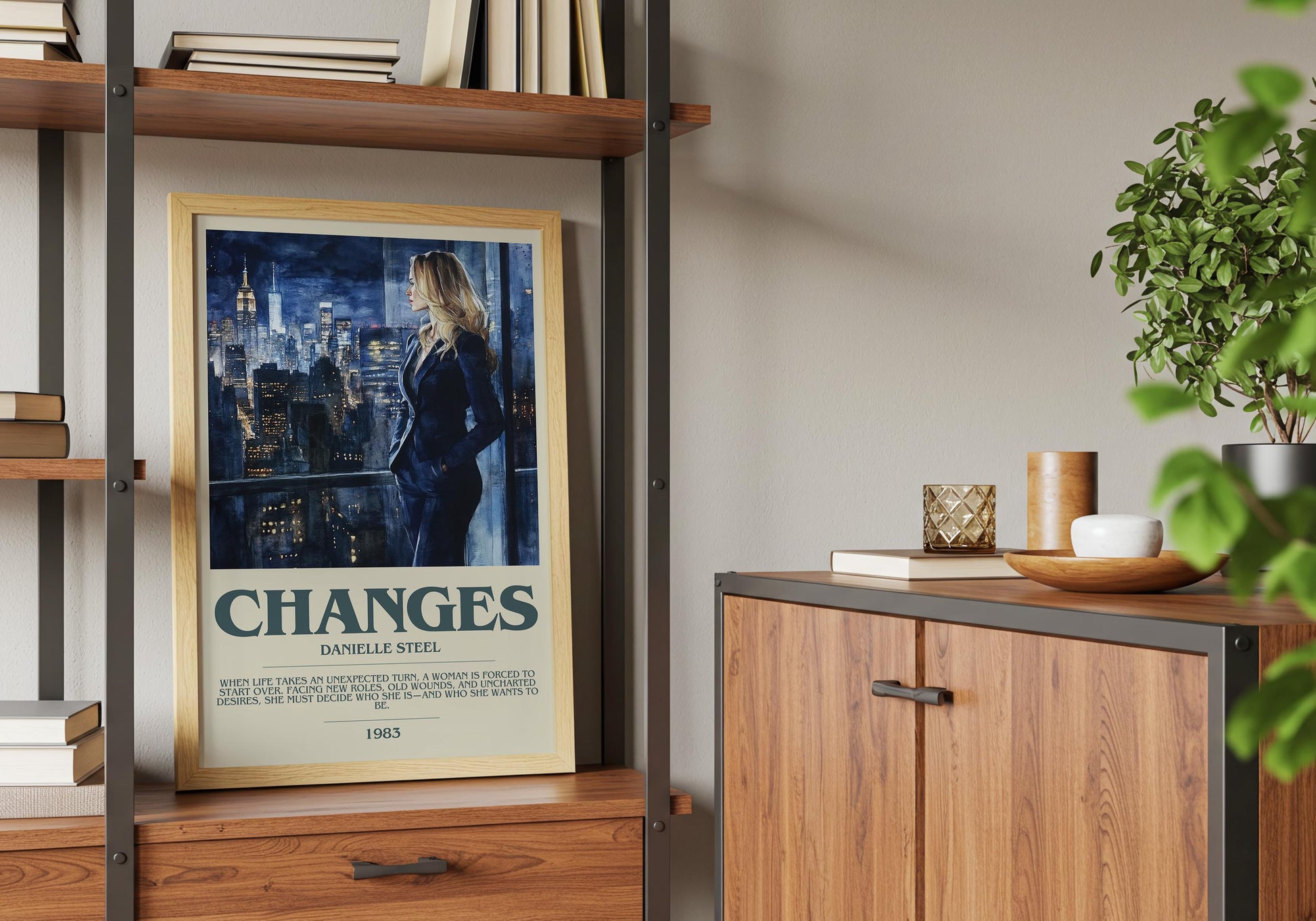 Changes by Danielle Steel Descriptive Poster Print. Free Delivery Wall Art Author & Blurb Book Artwork Novel