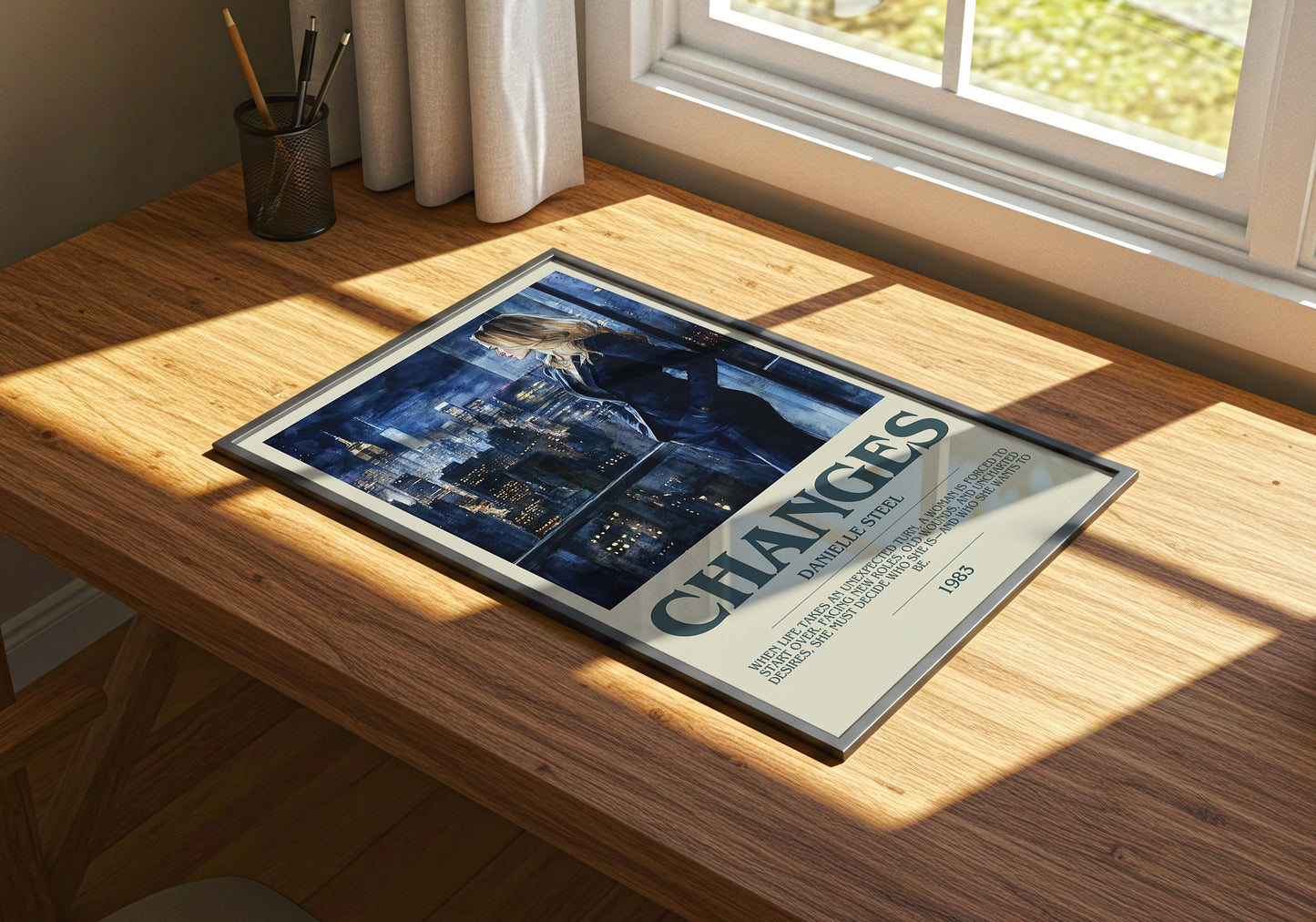 Changes by Danielle Steel Descriptive Poster Print. Free Delivery Wall Art Author & Blurb Book Artwork Novel