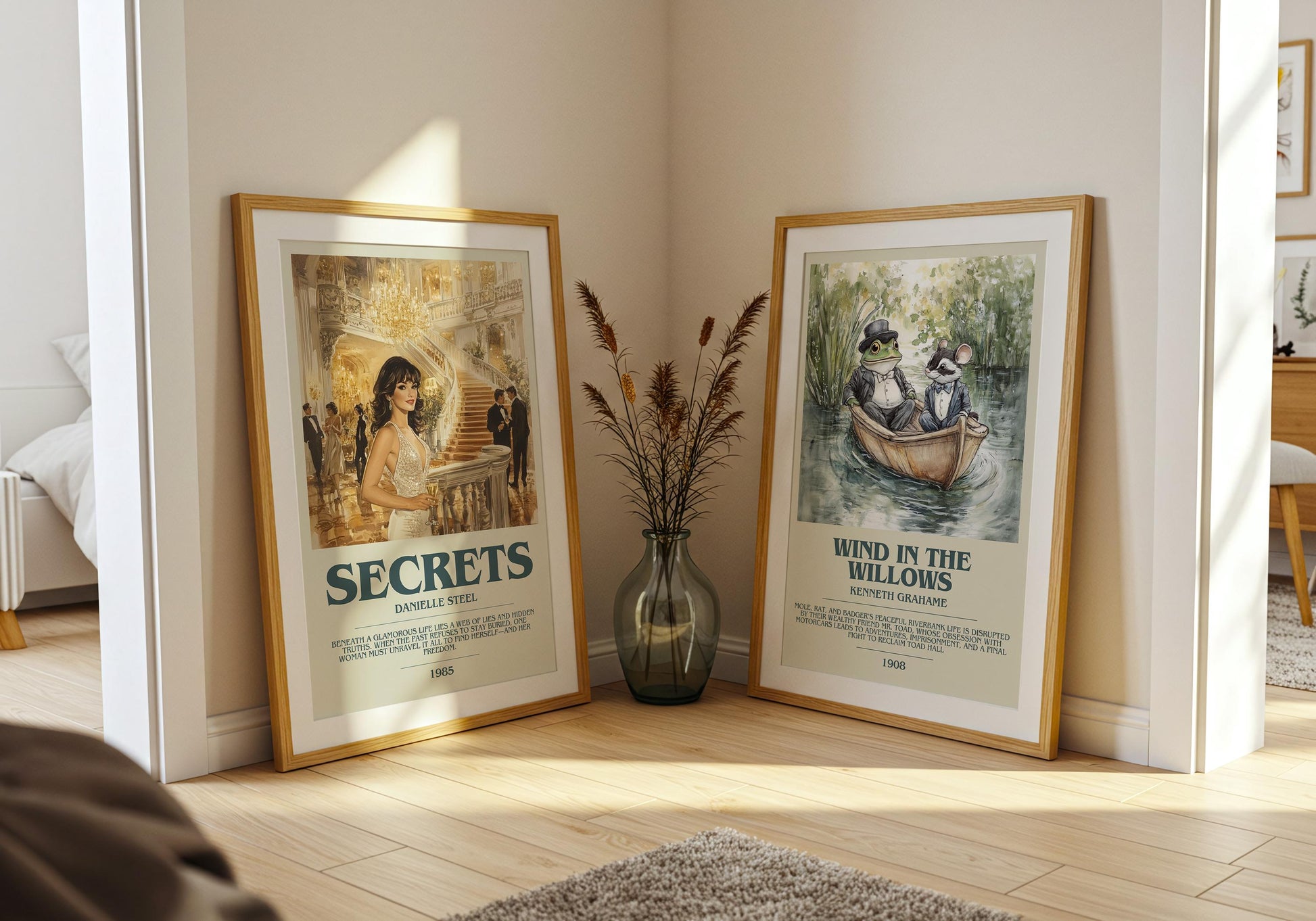 Secrets by Danielle Steel Descriptive Poster Print. Free Delivery Wall Art Author & Blurb Book Artwork Novel