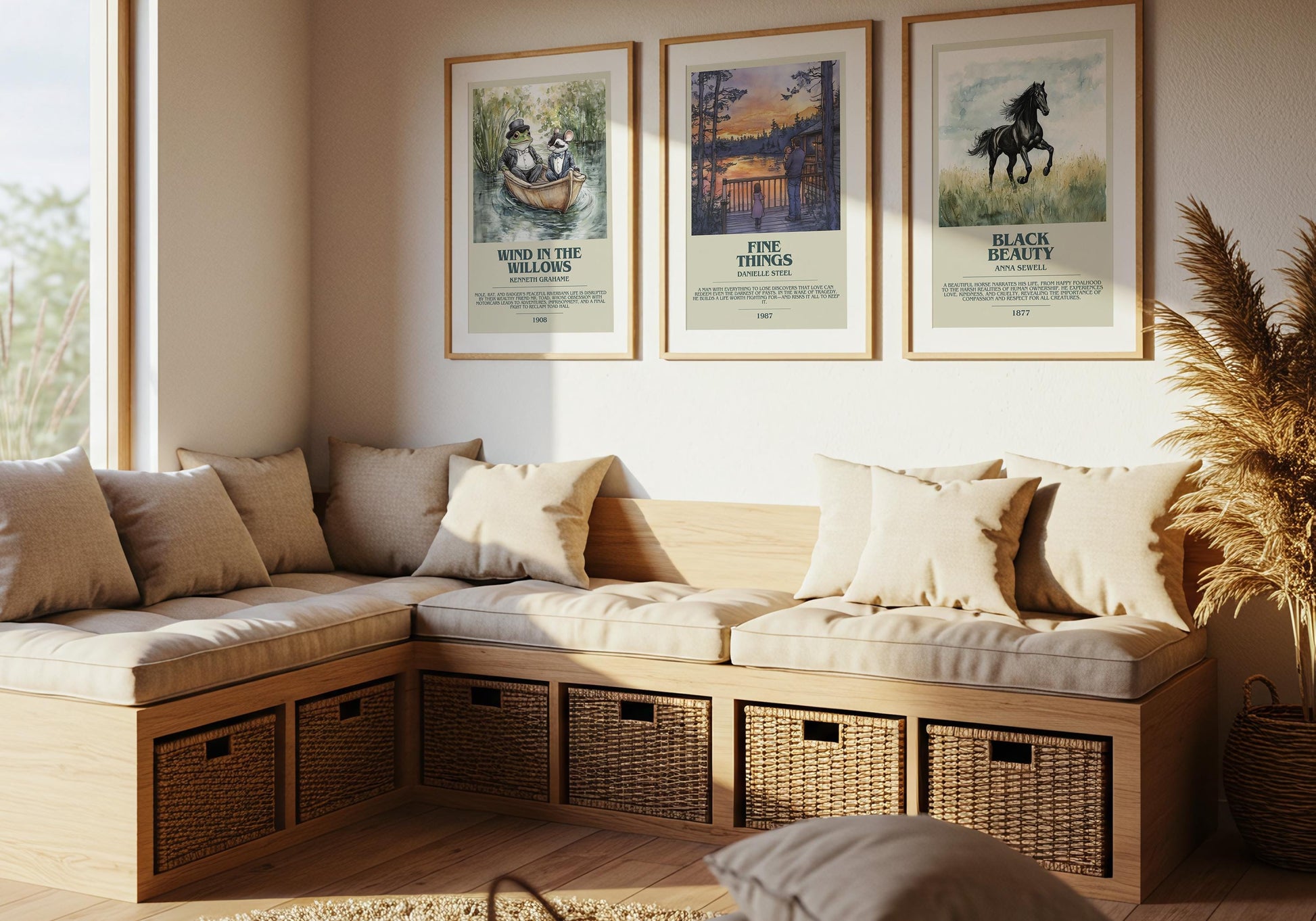 Fine Things by Danielle Steel Descriptive Poster Print. Free Delivery Wall Art Author & Blurb Book Artwork Novel
