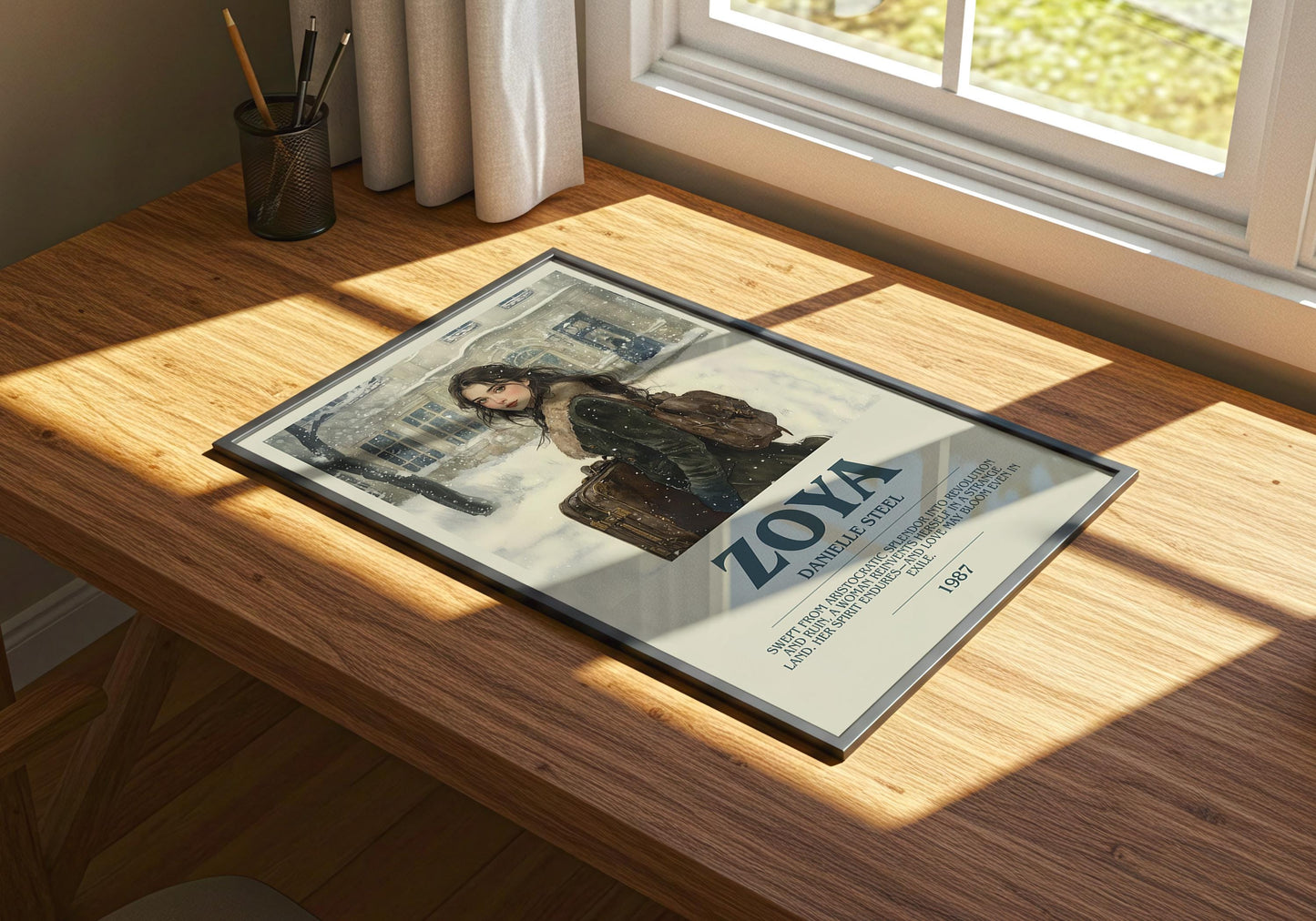 Zoya by Danielle Steel | Descriptive Book Poster | Modern