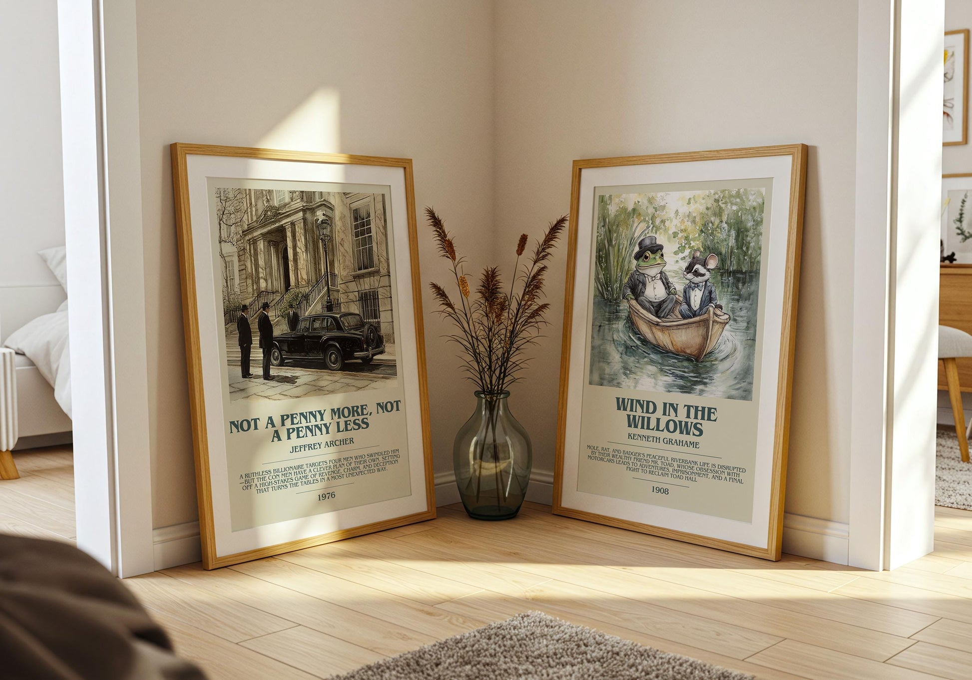 Not A Penny More, Not A Penny Less by Jeffrey Archer Descriptive Poster Print. Free Delivery Wall Art Author & Blurb Book Artwork Novel