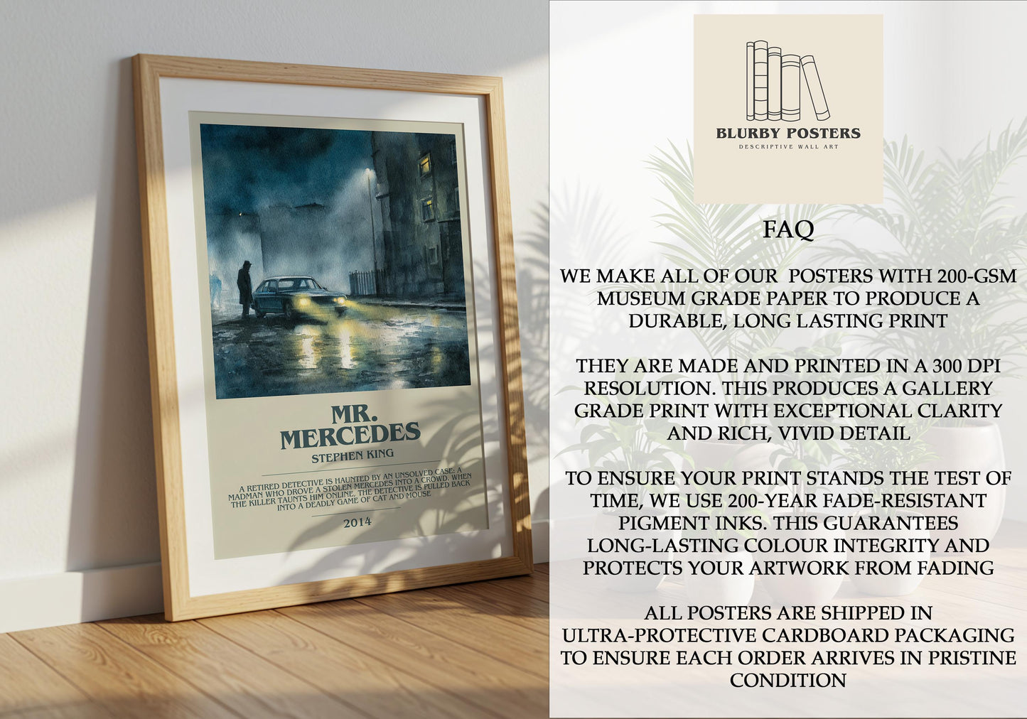 Mr. Mercedes by Stephen King | Descriptive Book Poster | Modern